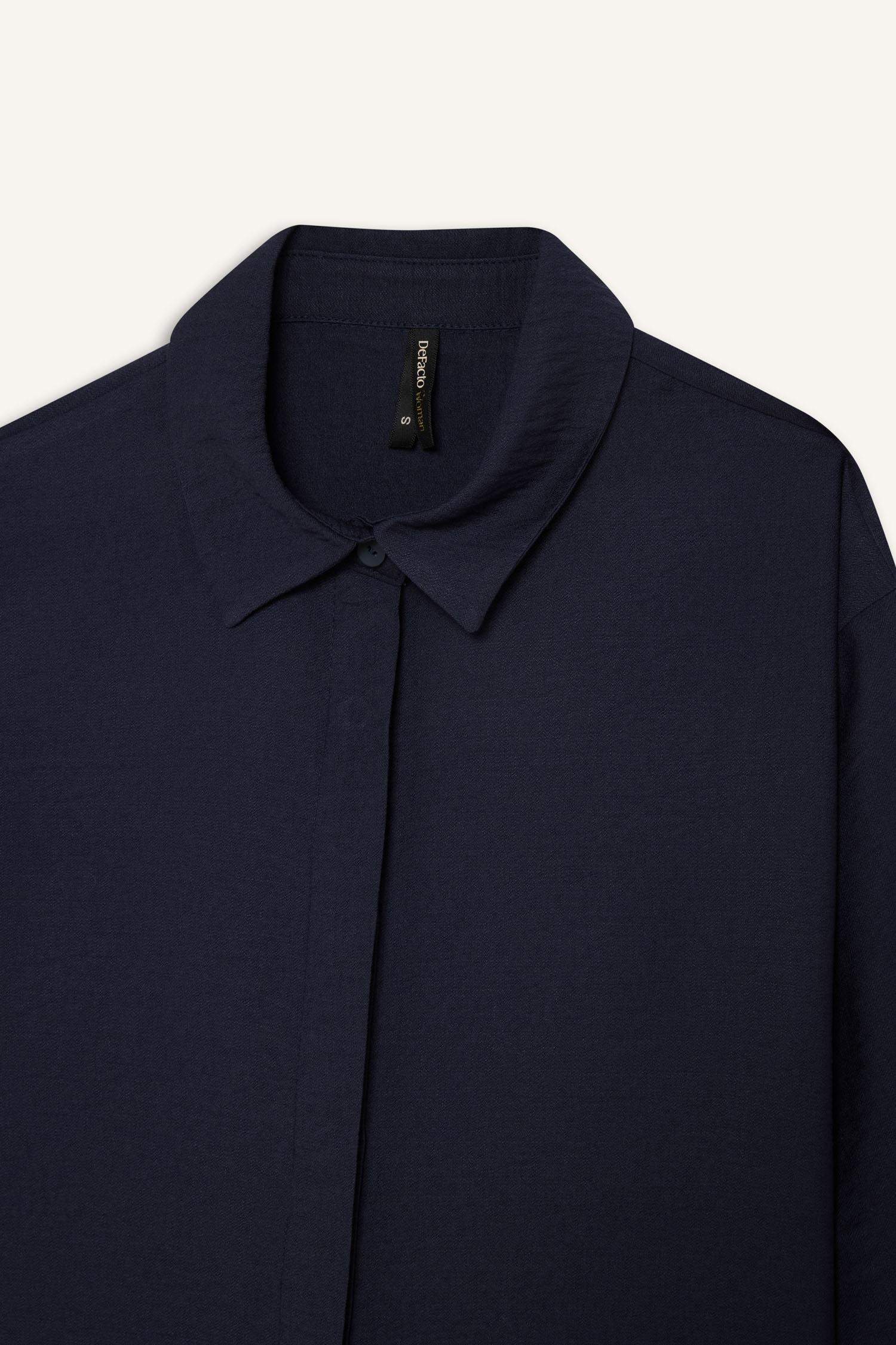 Regular Fit Basic Düz Yarım Kollu Gömlek