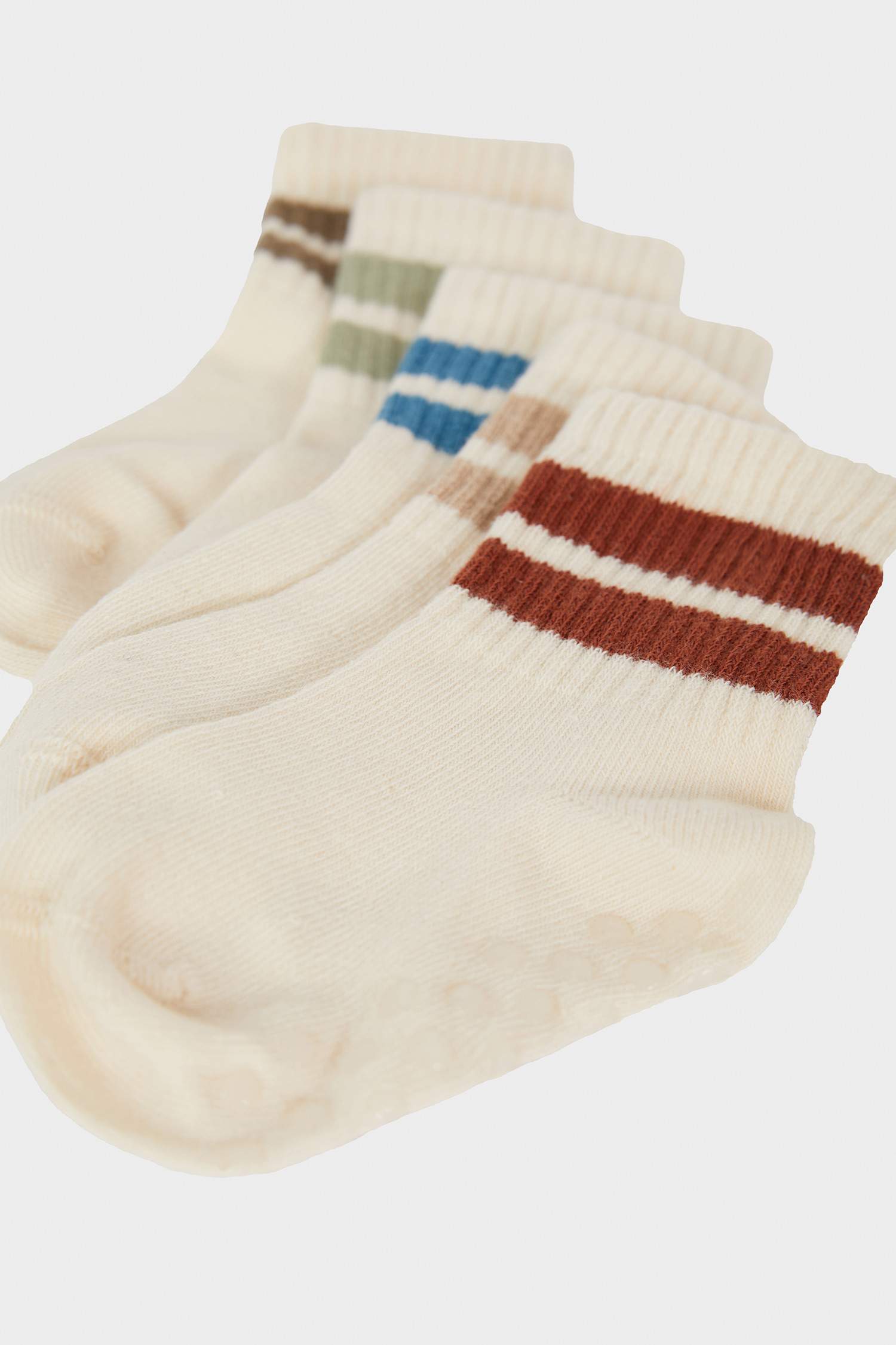 Baby Boy Non-Slip 5 Piece Cotton Long Socks