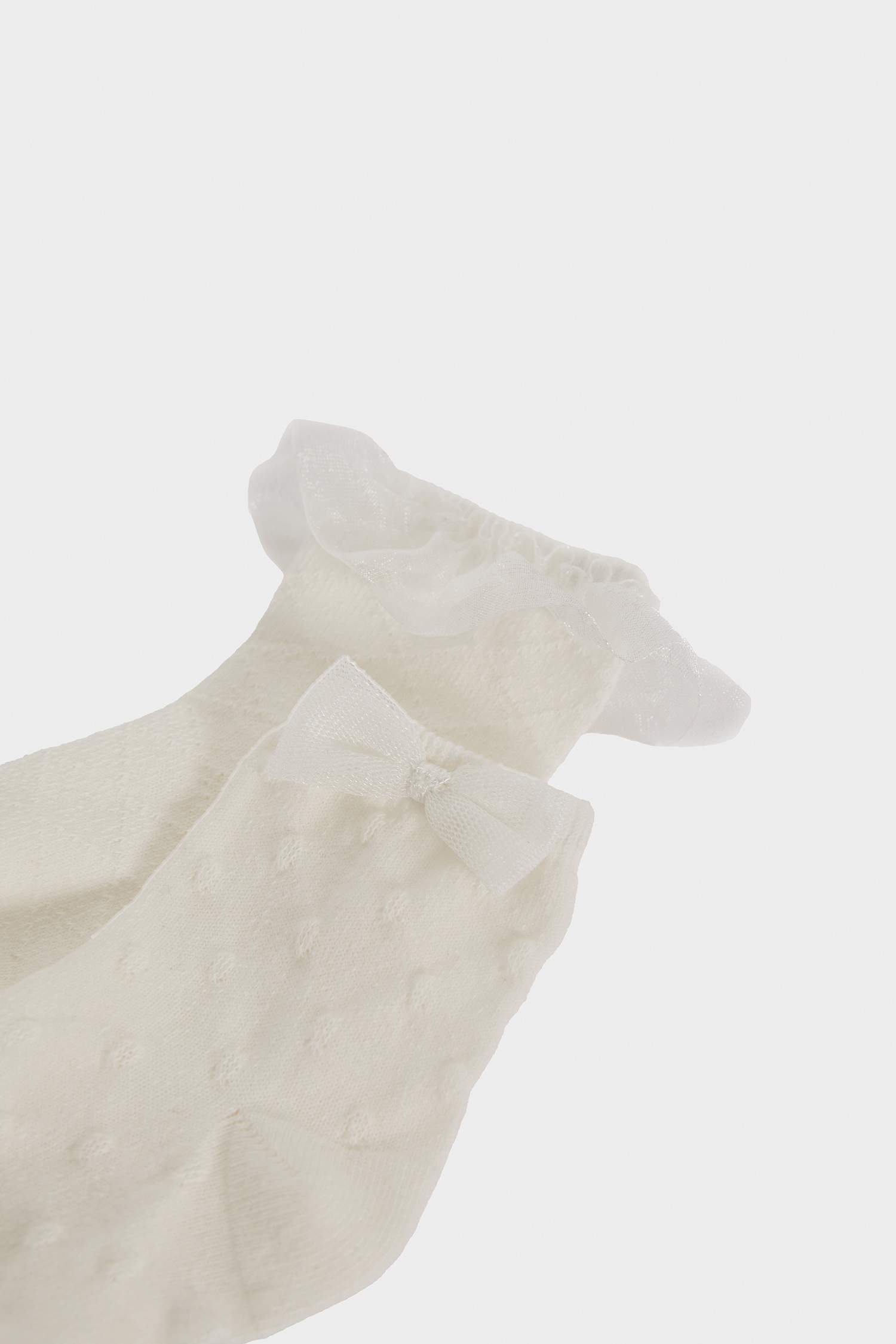 جوارب بنات طويلة من قطن بربطة - قطعتين