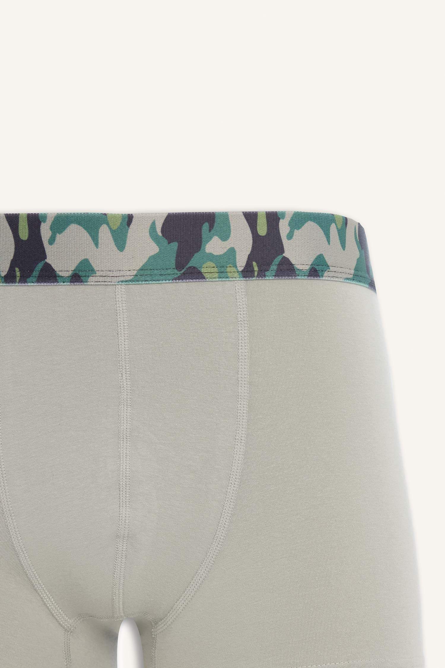 Regular Fit Camouflage Patterned 3 Piece Boxers