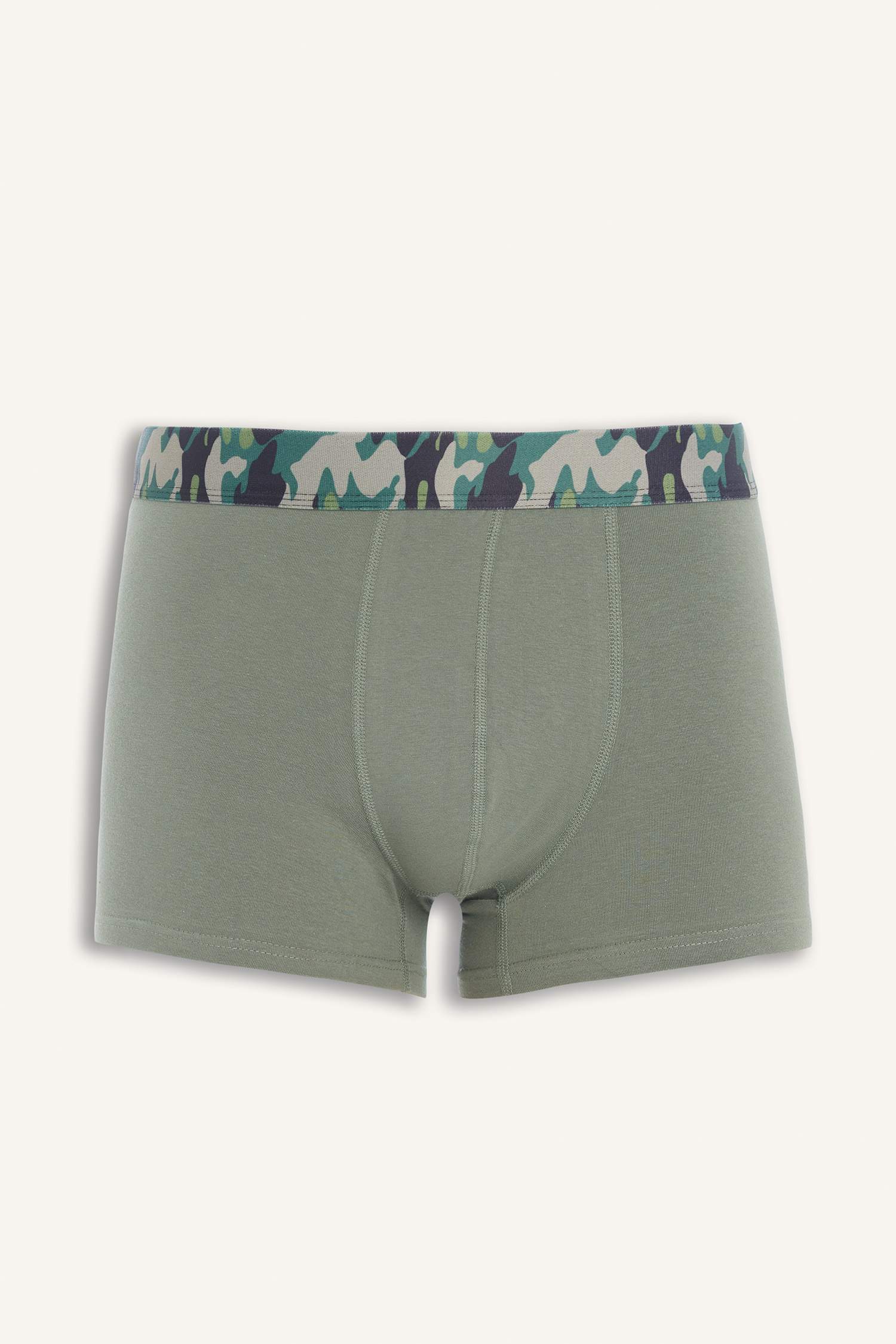 Regular Fit Camouflage Patterned 3 Piece Boxers
