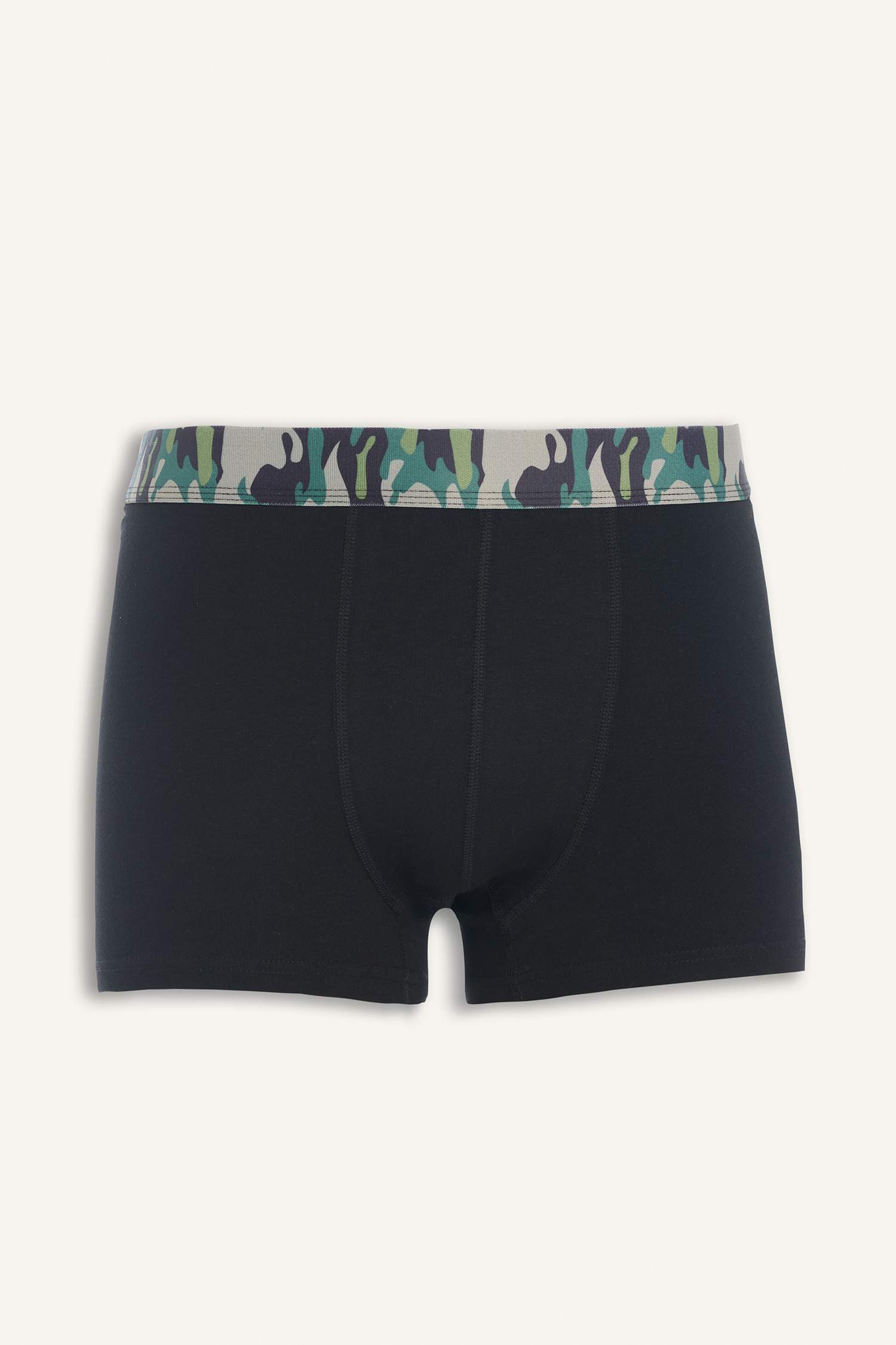 Regular Fit Camouflage Patterned 3 Piece Boxers