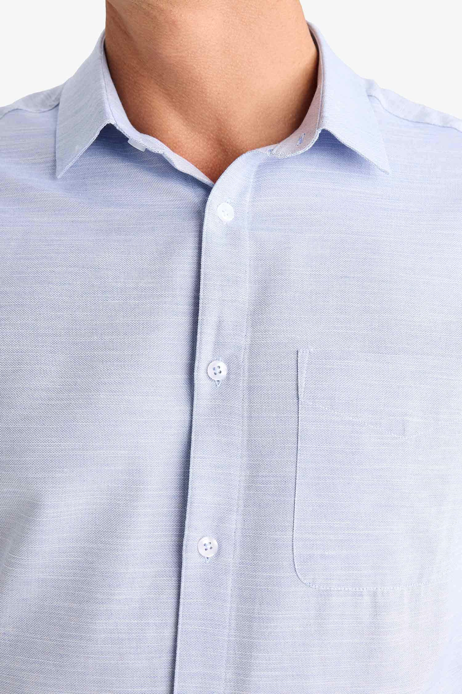 Modern Fit Polo Yaka Basic Düz Uzun Kollu Gömlek