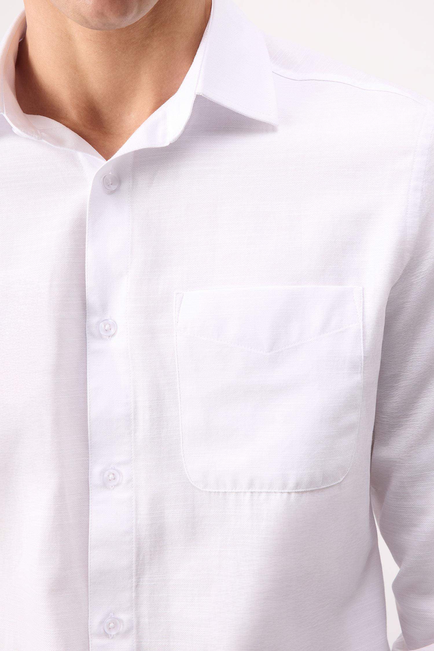 Modern Fit Polo Neck Basic Long Sleeve Shirt