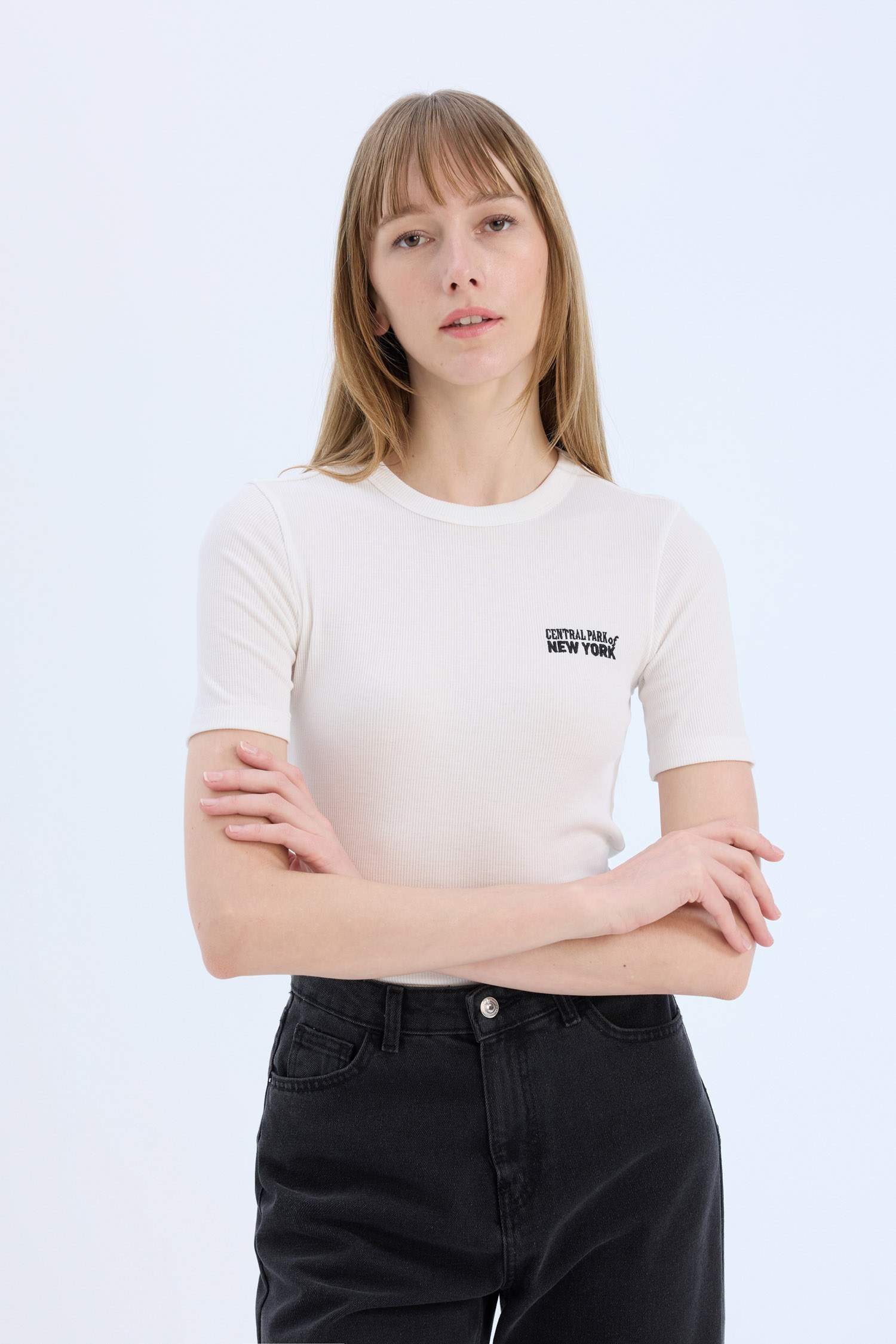 Slim Fit Crew Neck Printed Casual T-Shirt