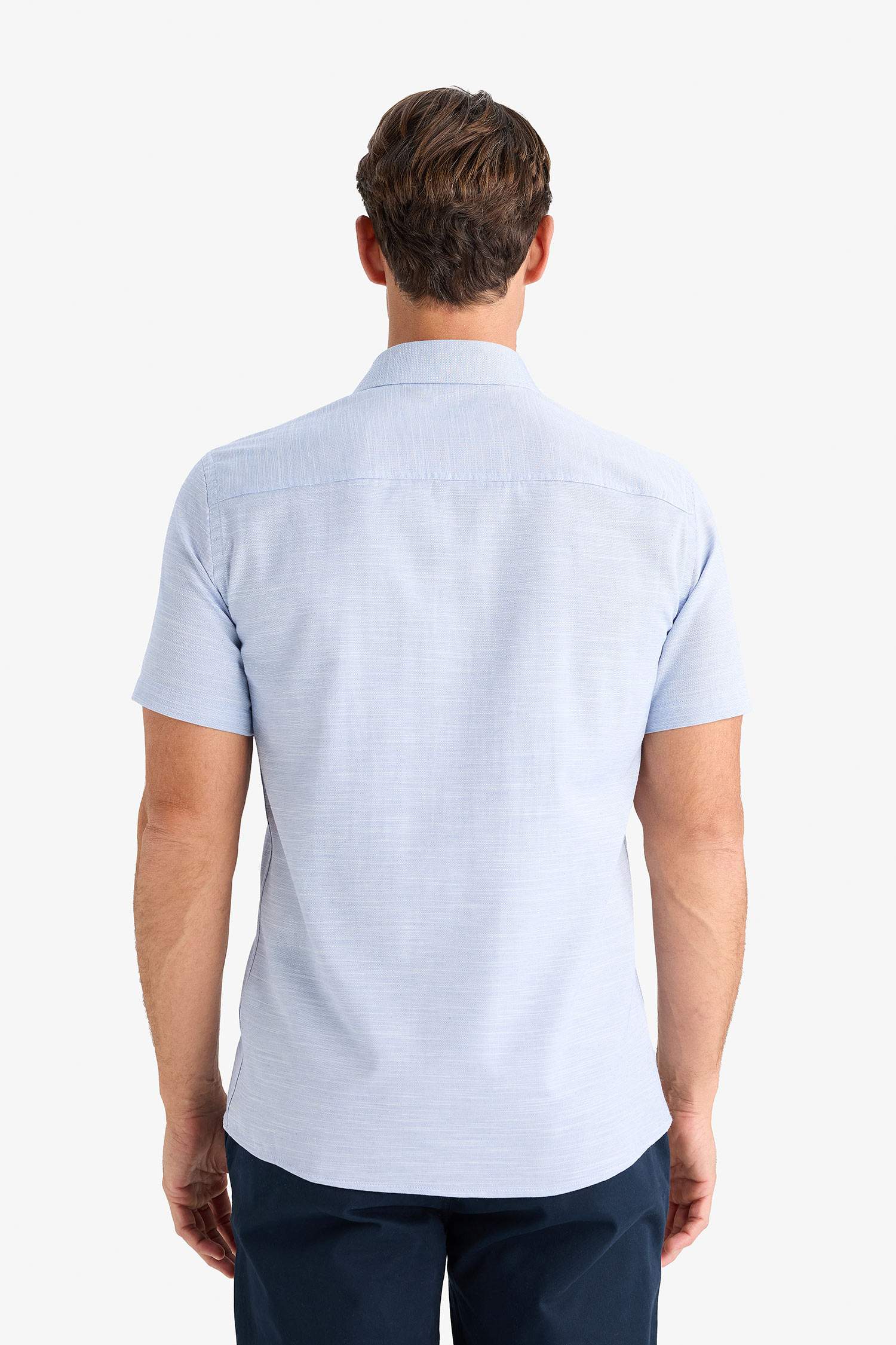 Modern Fit Polo Neck Summer Basic Shirt