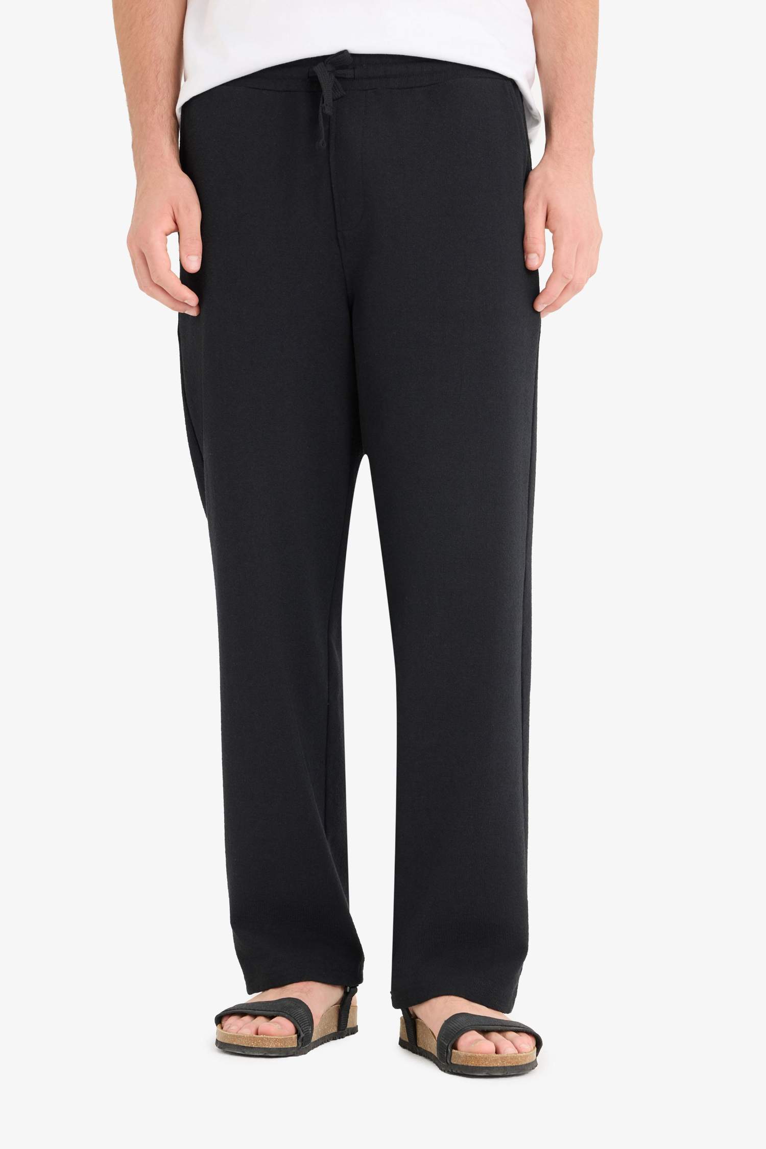 Beli Bağcıklı Wide Leg Geniş Paça Eşofman Altı