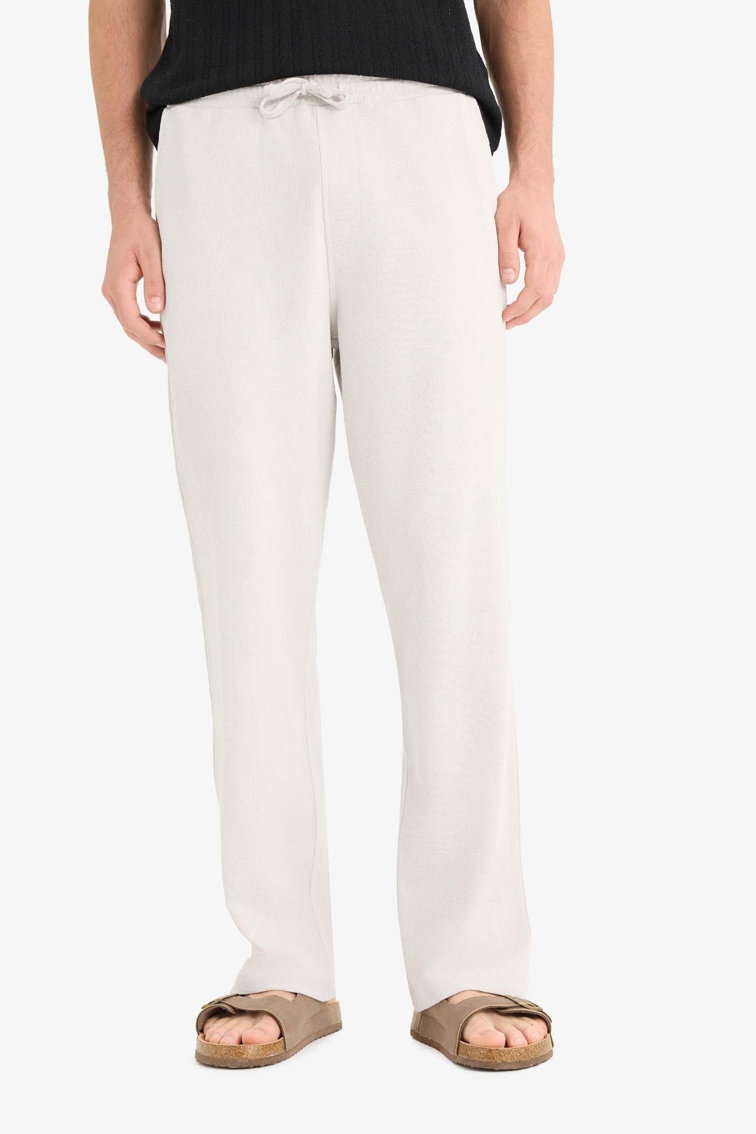 Beli Bağcıklı Wide Leg Geniş Paça Eşofman Altı