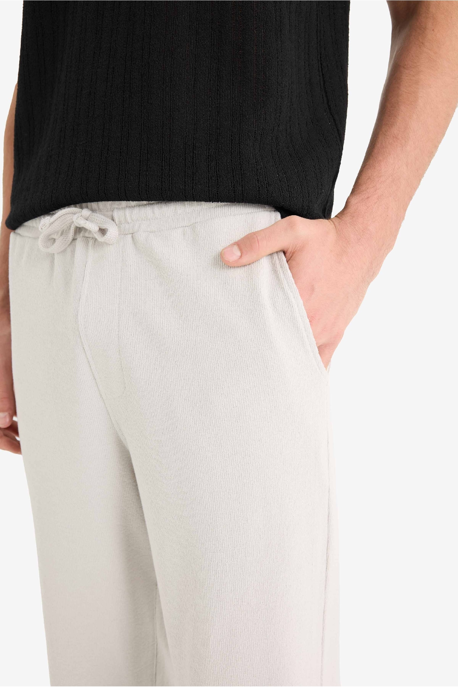 Beli Bağcıklı Wide Leg Geniş Paça Eşofman Altı