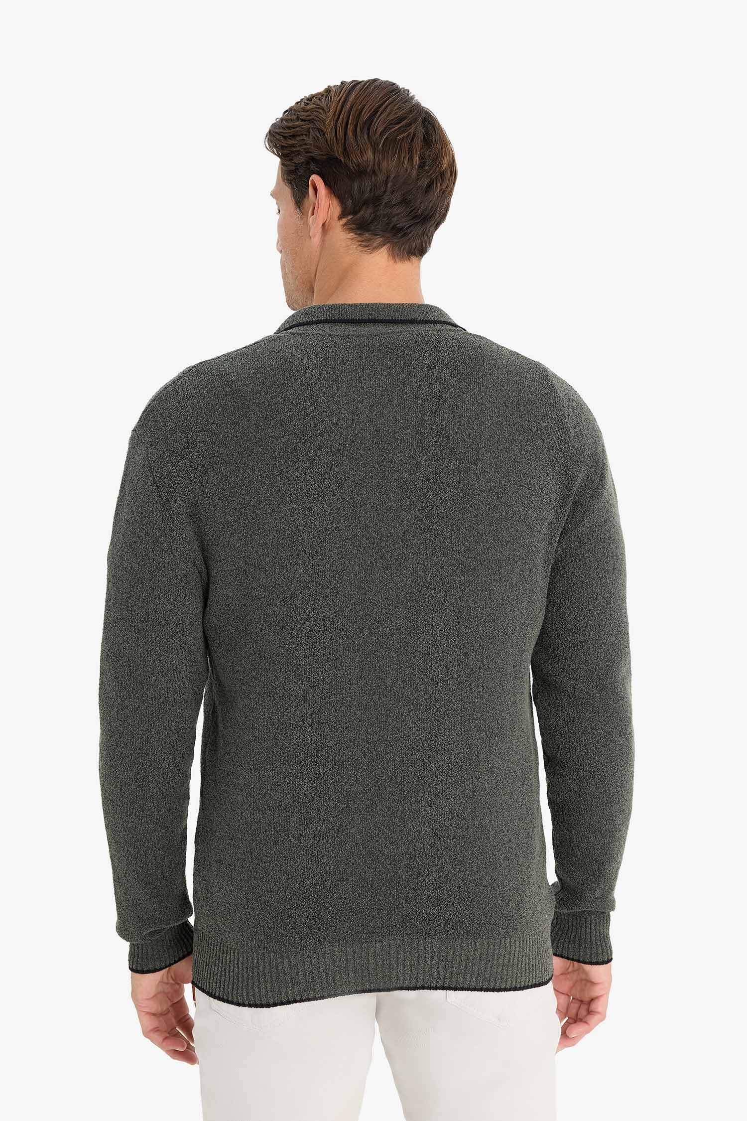 Standart Fit Polo Yaka Triko Kazak