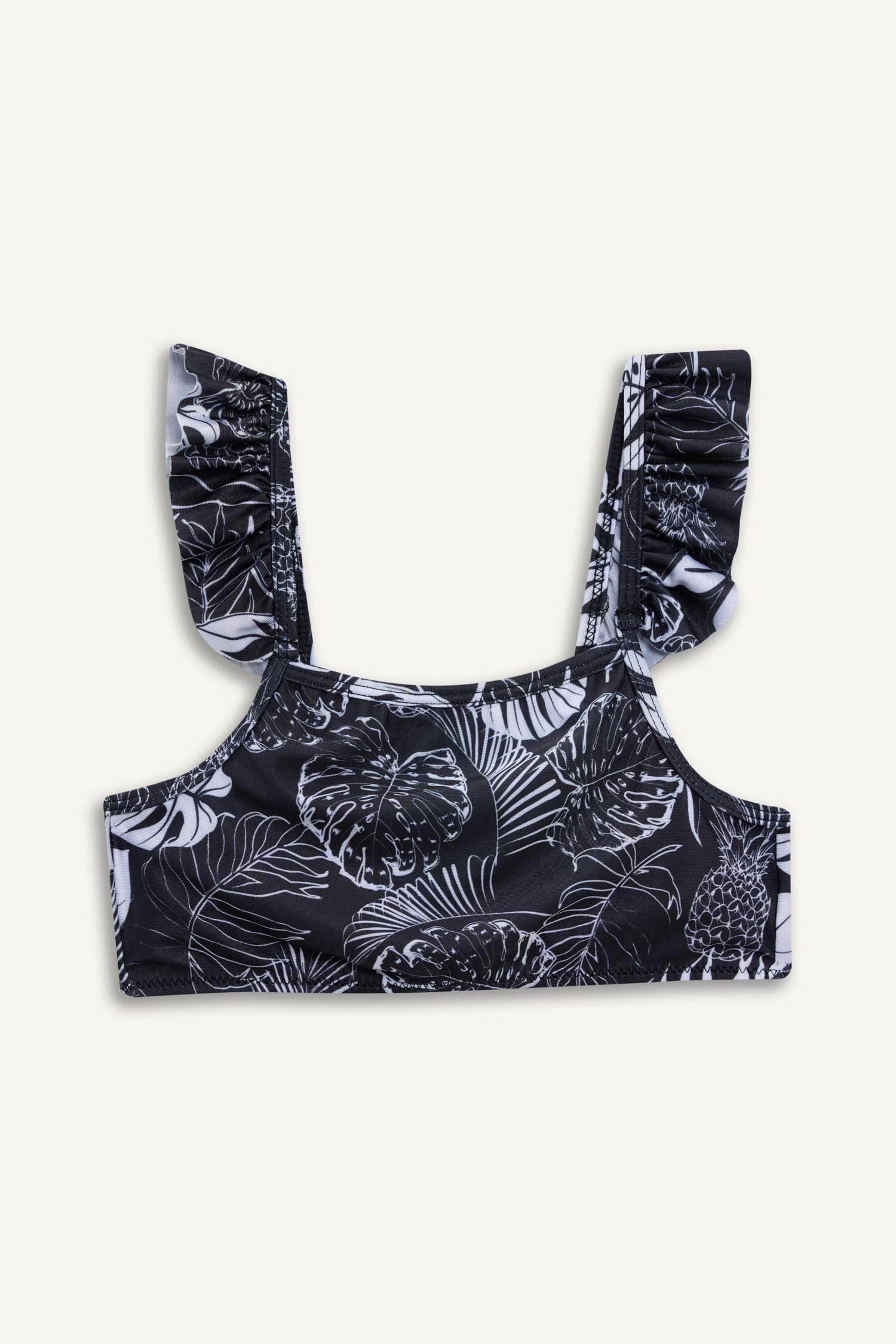 طقم بكيني بناتي فلورال - قطعتين