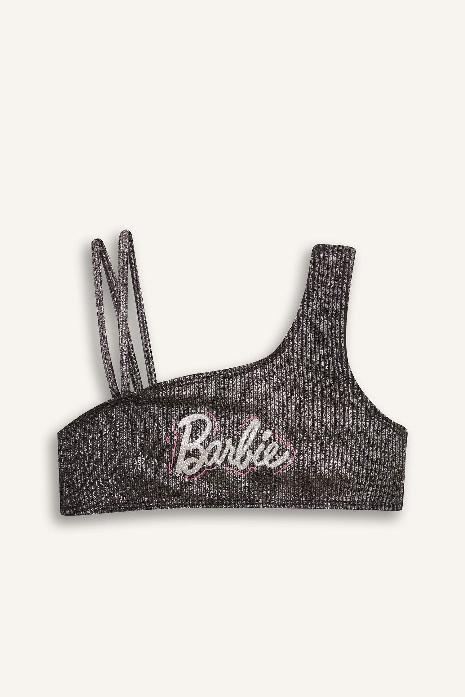 طقم بيكيني بنات بطبعة باربي من قطعتين