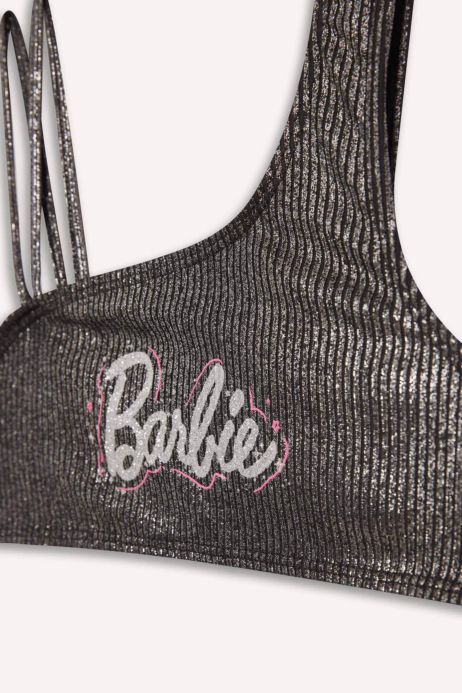 طقم بيكيني بنات بطبعة باربي من قطعتين