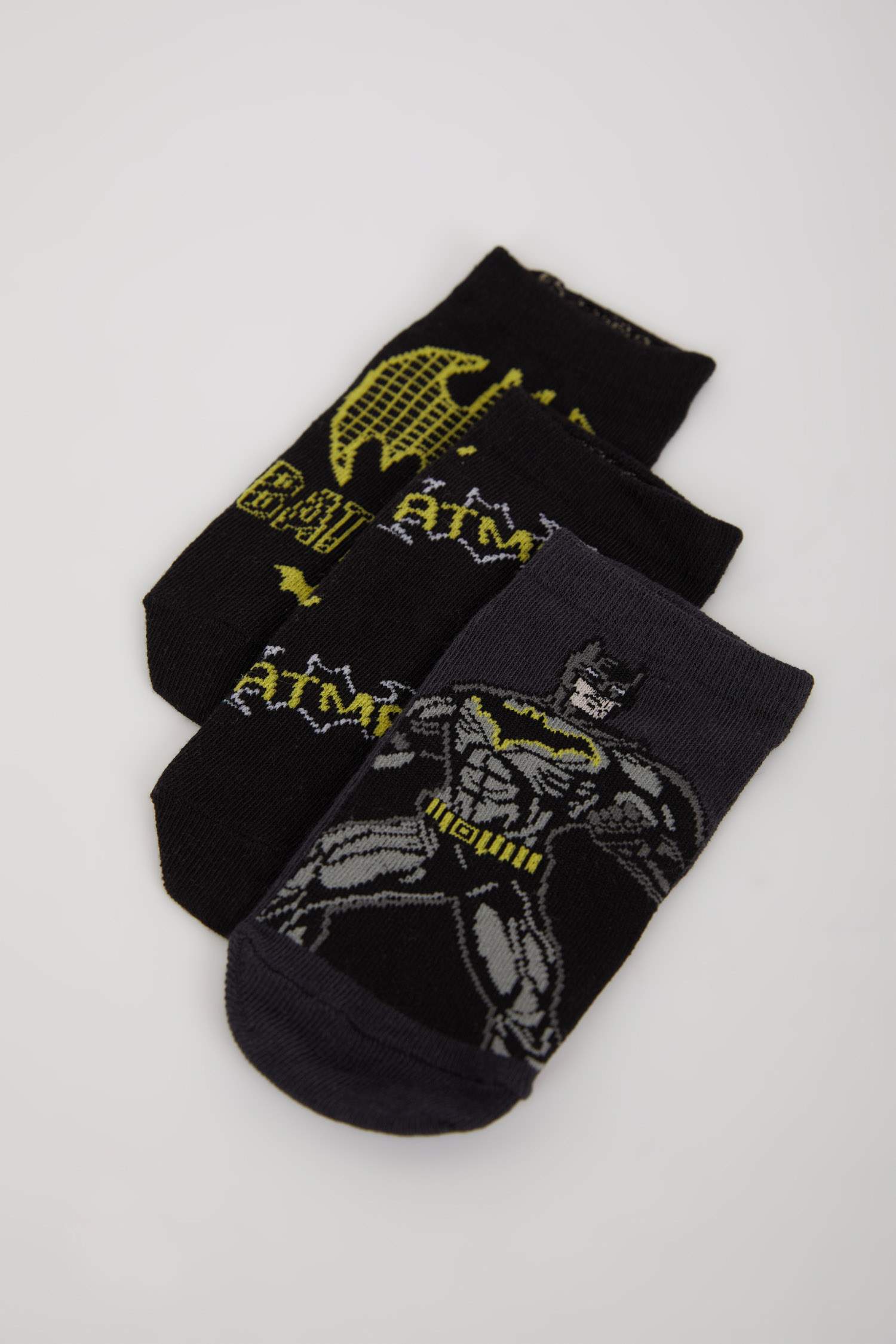 Erkek Çocuk Batman 3'lü Pamuklu Patik Çorap