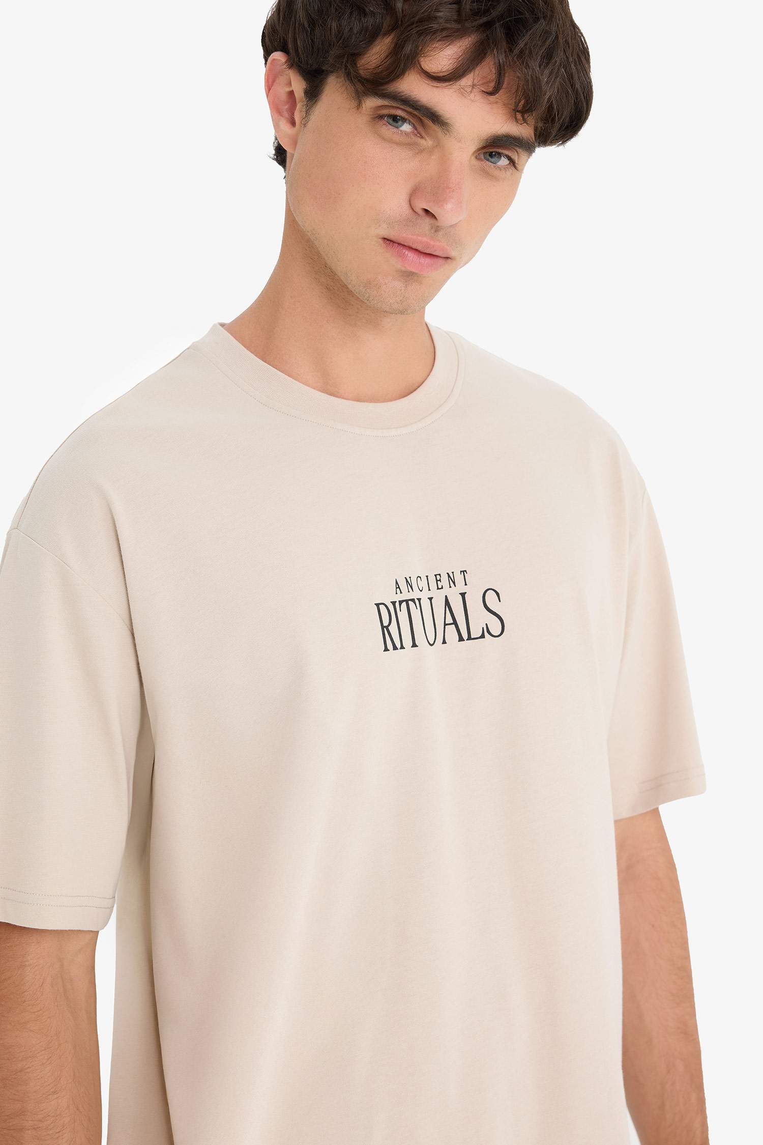 Boxy Fit Crew Neck Short Sleeve T-Shirt