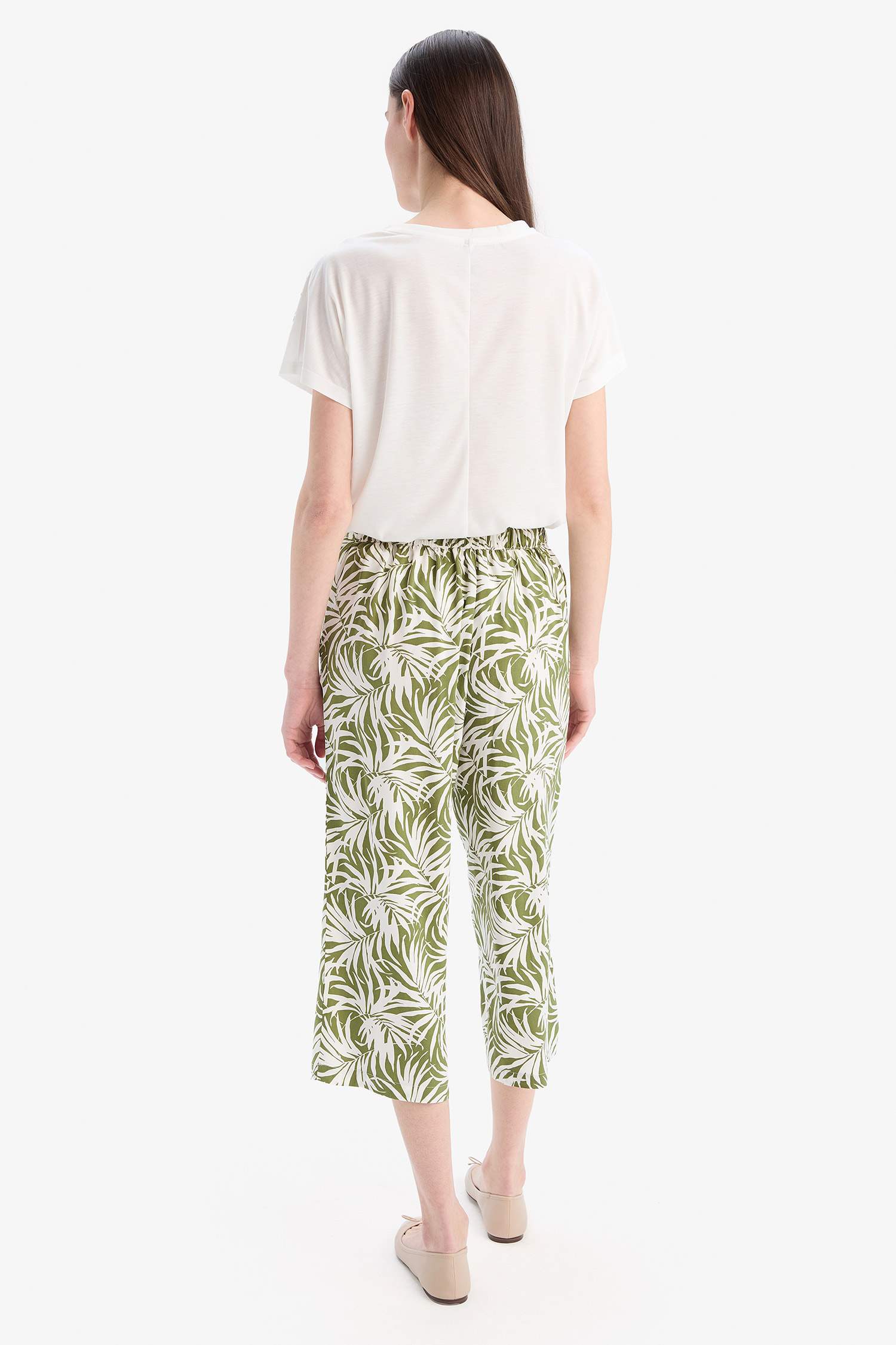 Desenli Düz Paça Kapri