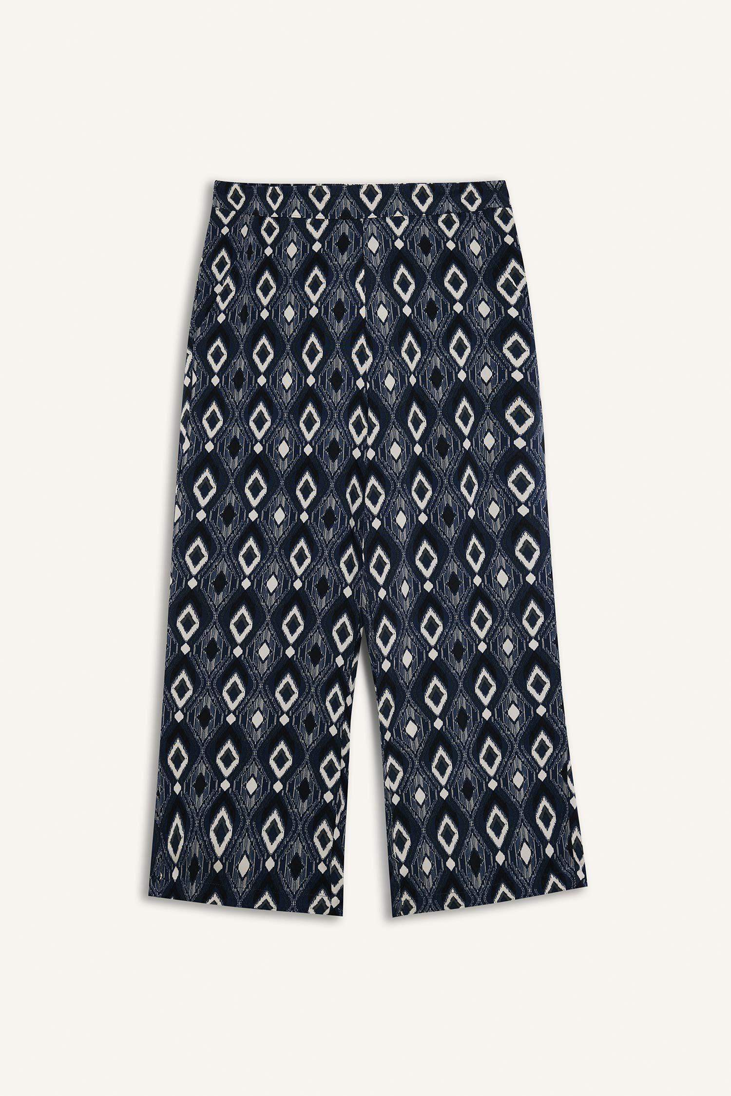 Desenli Düz Paça Kapri