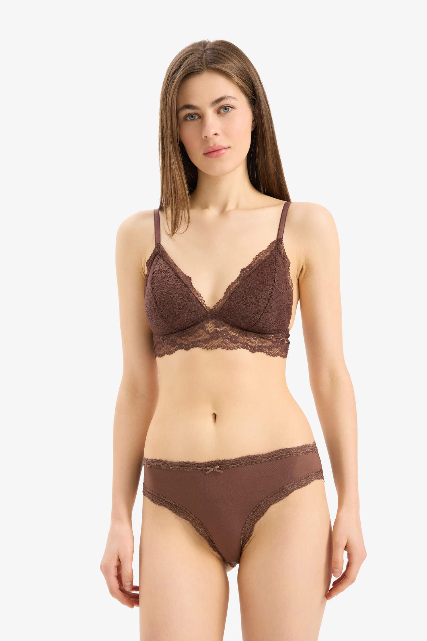 Fall in Love Lace Detailed Micro 3 Piece Slip Panties