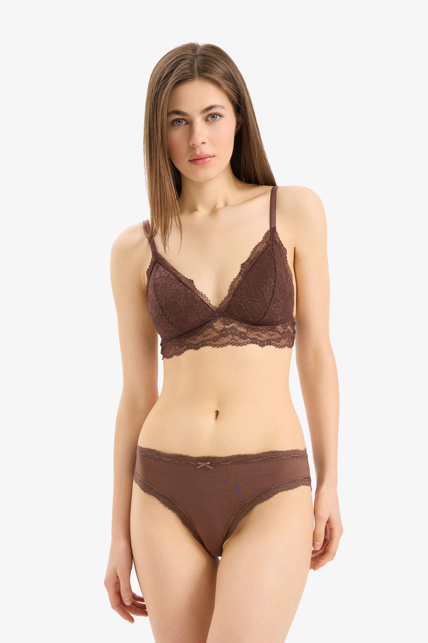 Fall in Love Lace Detailed Micro 3 Piece Slip Panties