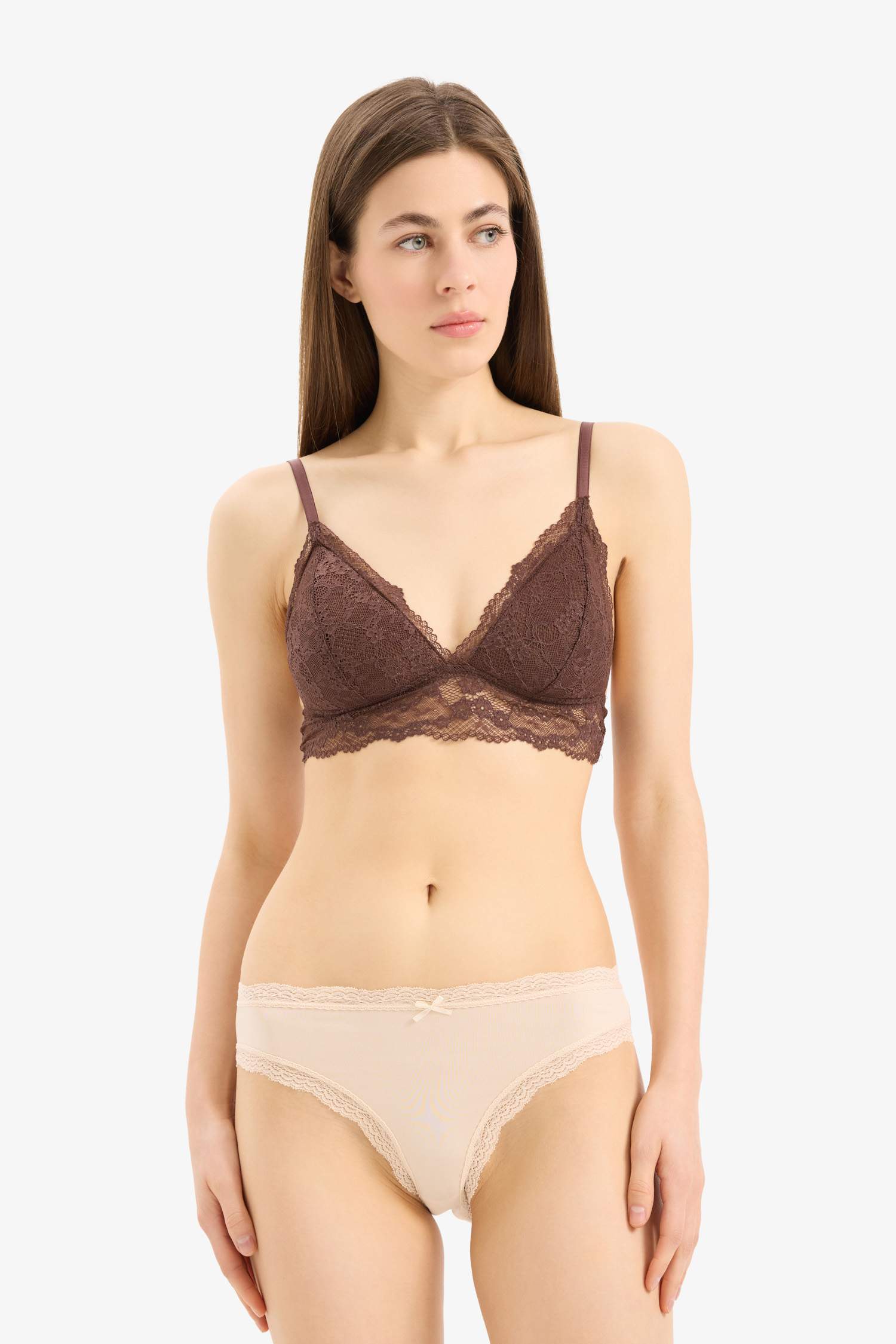 Fall in Love Lace Detailed Micro 3 Piece Slip Panties