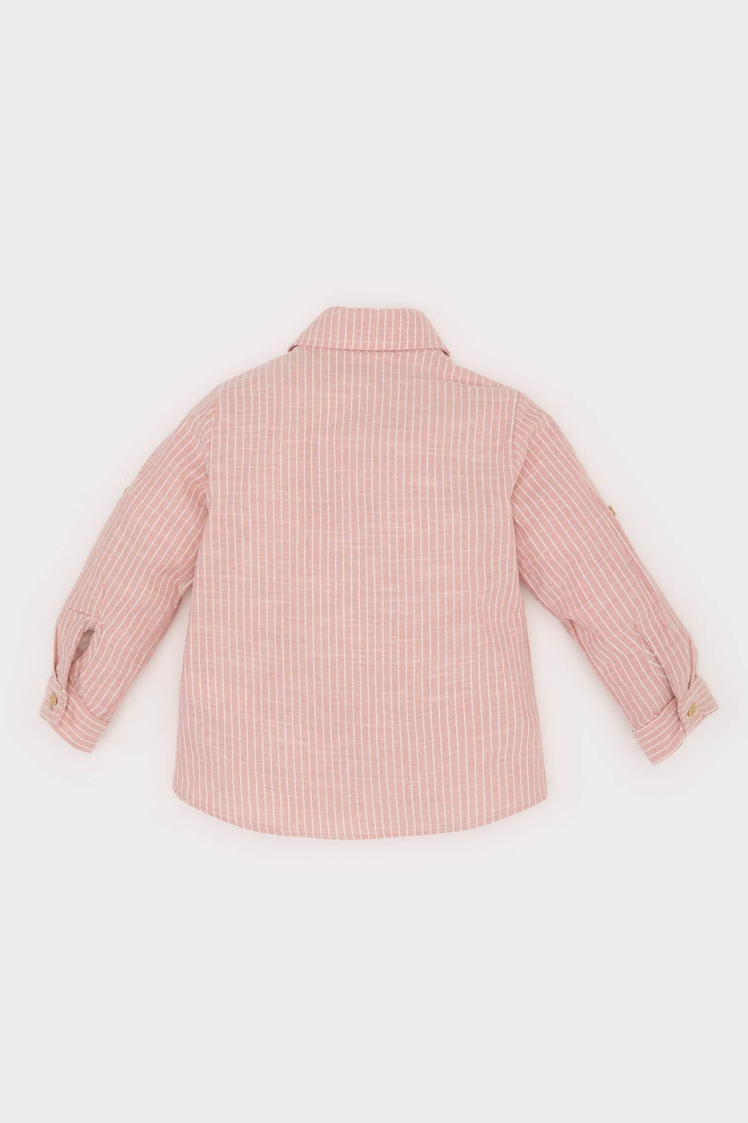 قميص ولادي بوبلين ردن طويل قصة عادية