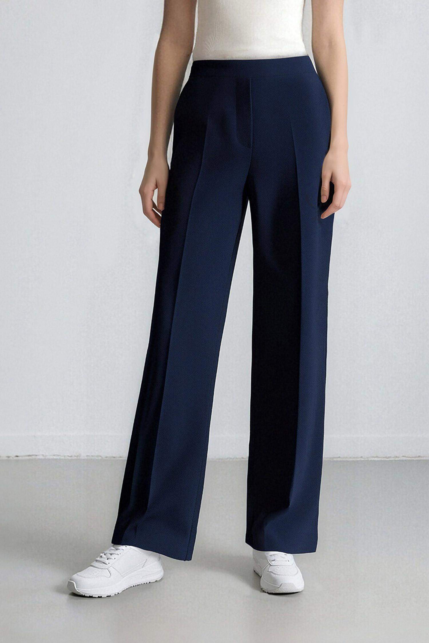 Straight Wide Leg High Waist Trousers