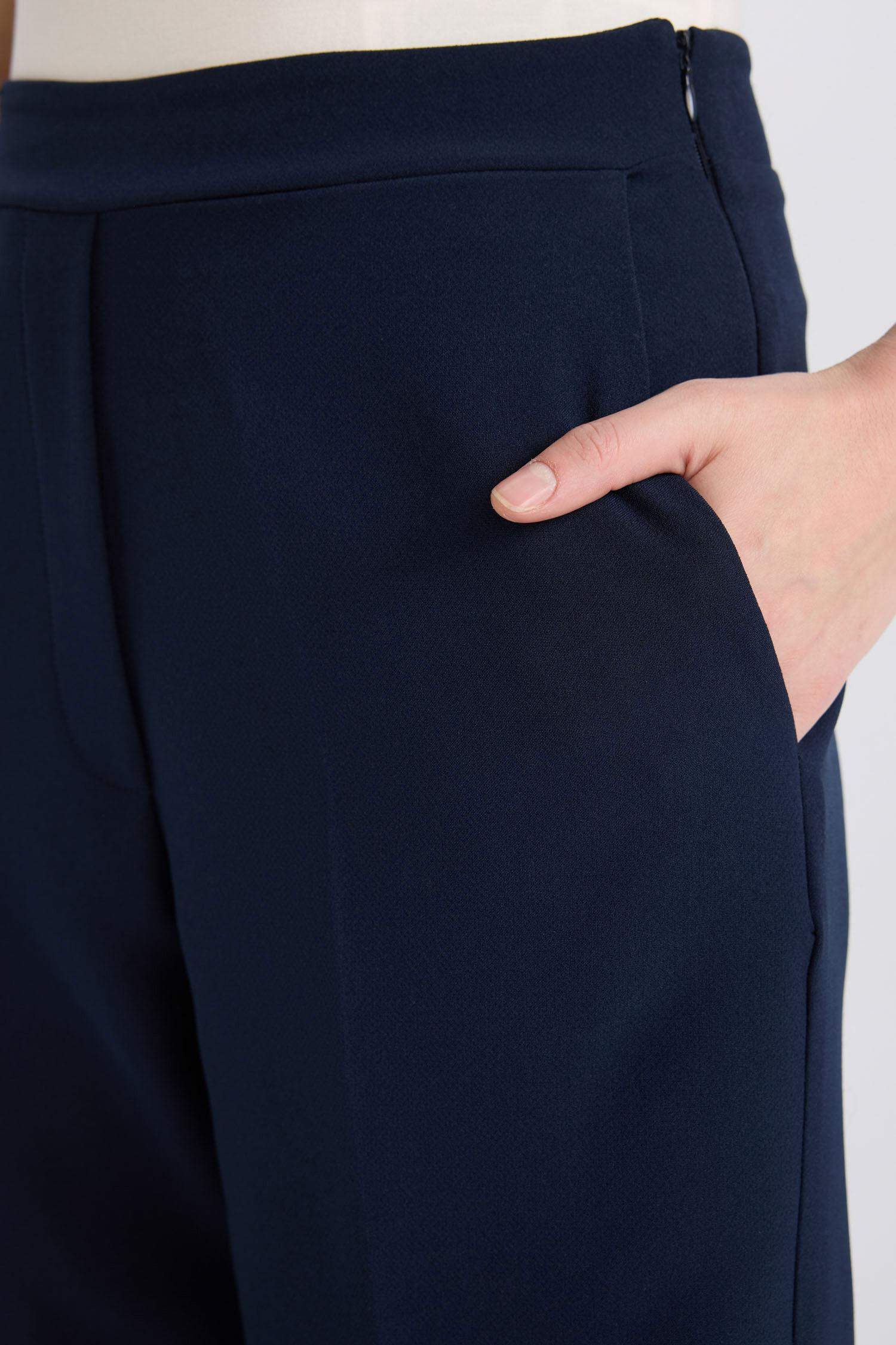 Straight Wide Leg High Waist Trousers