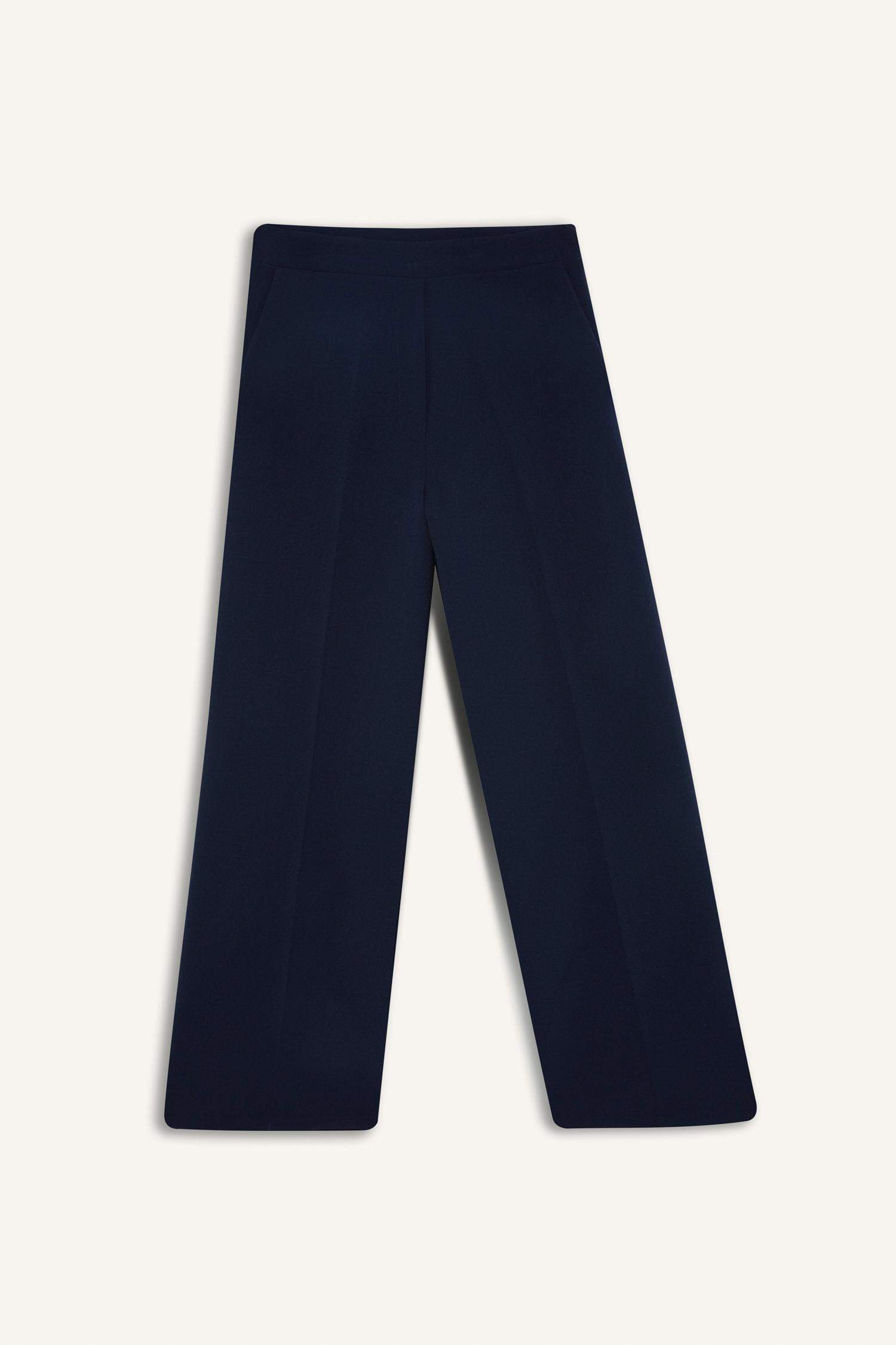 Straight Wide Leg High Waist Trousers