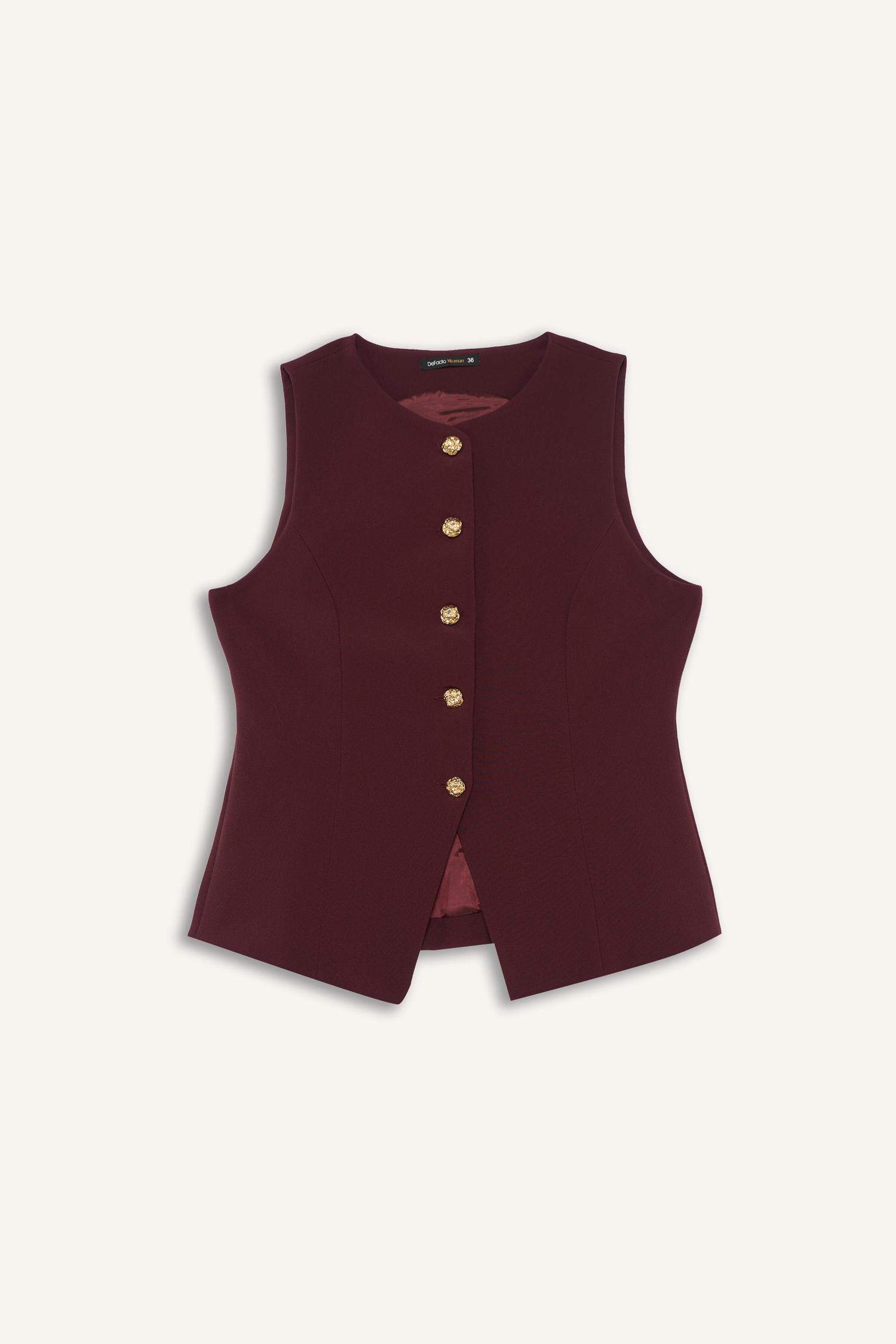 Fitted Bisiklet Yaka Yelek