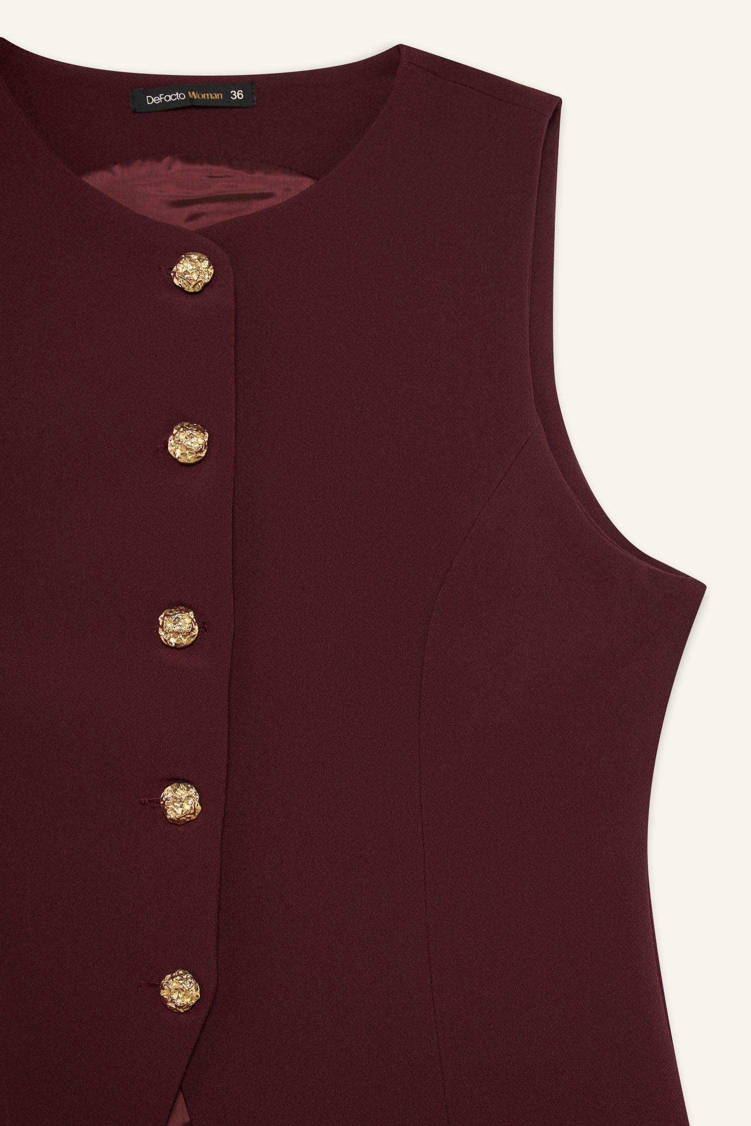 Fitted Bisiklet Yaka Yelek