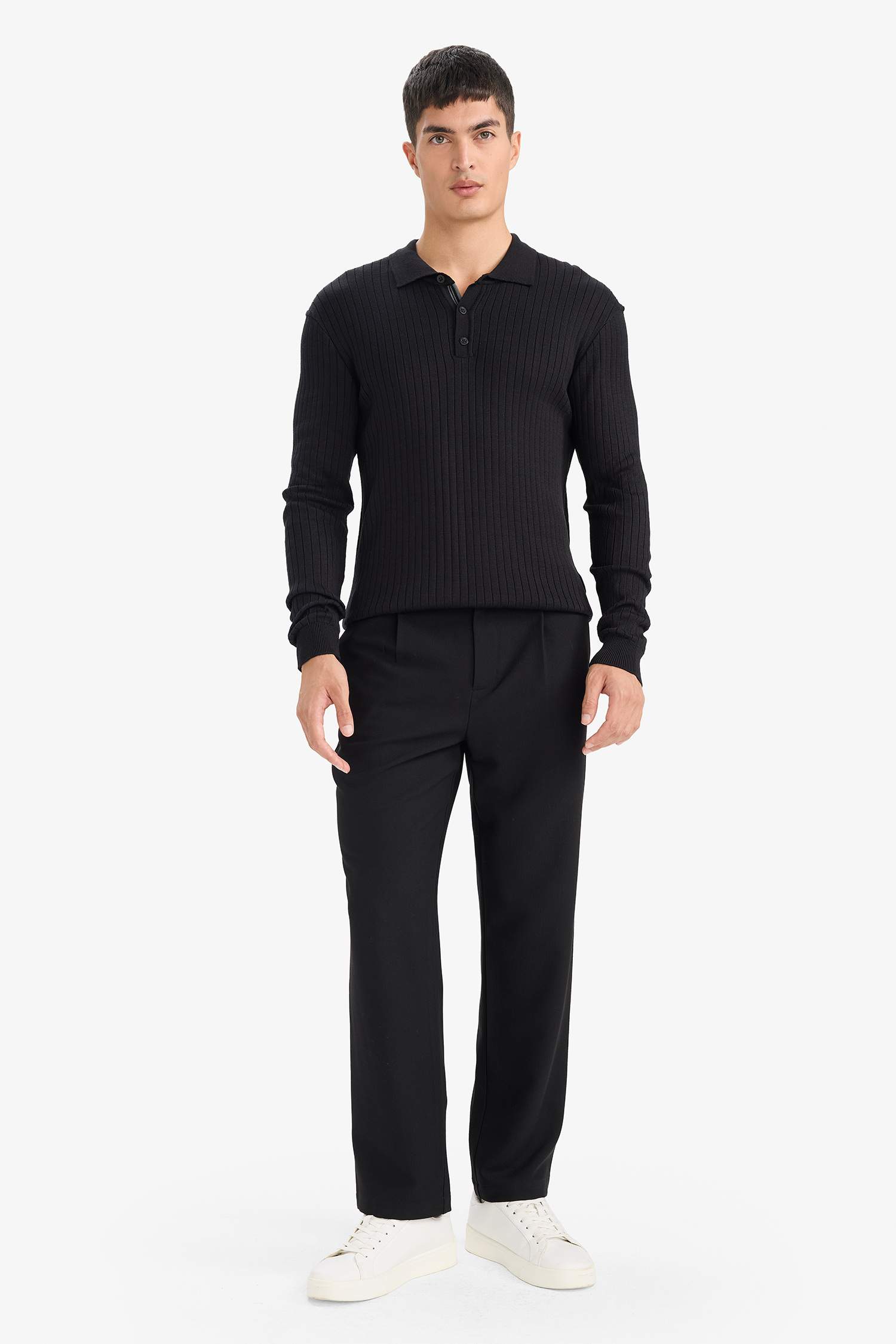 Pull en maille à col polo Coupe standard