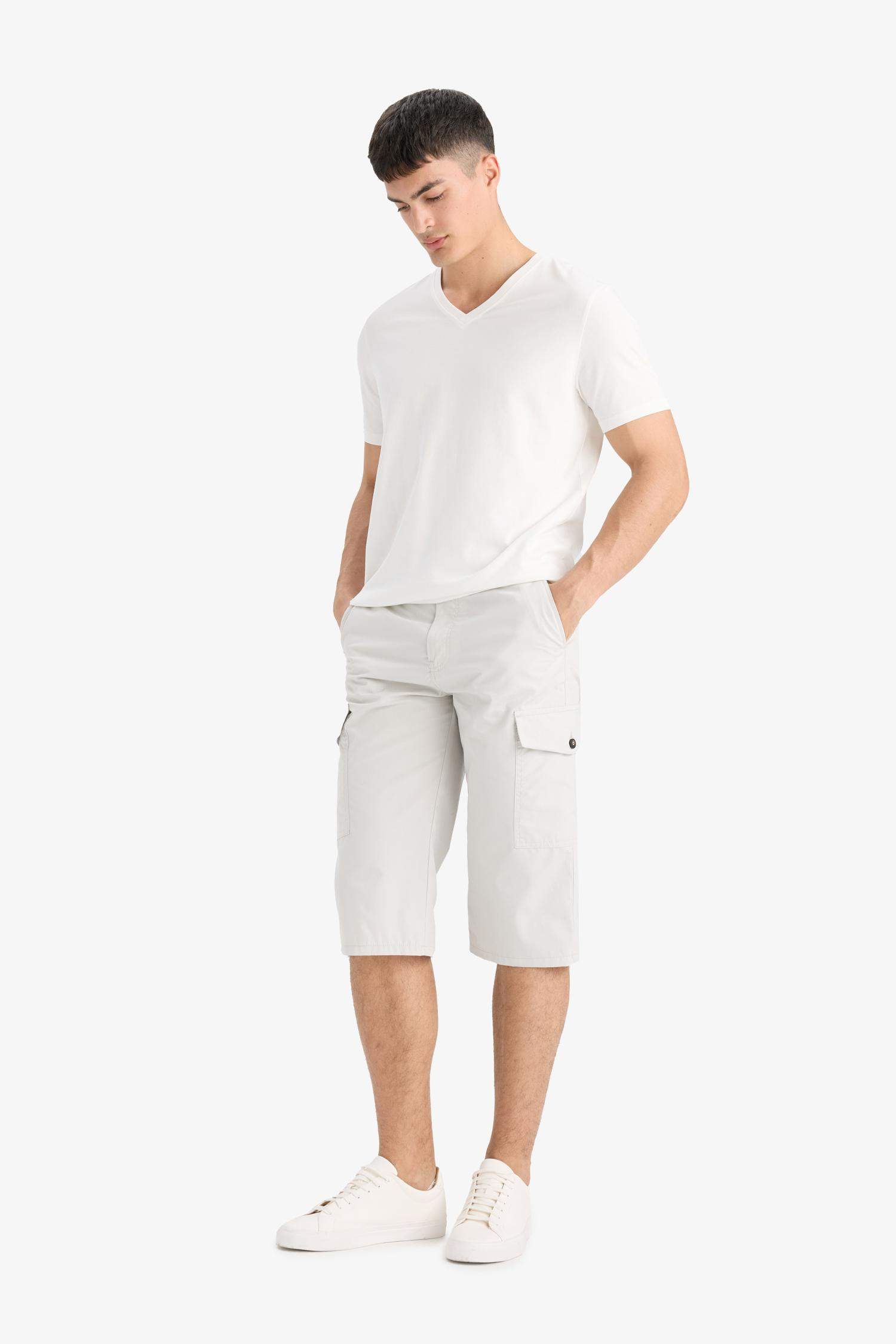 Cotton Regular Fit Capri Pants