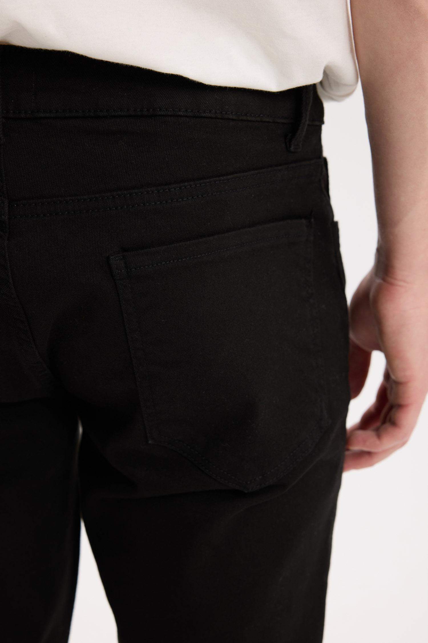 Pedro Slim Fit Dar Kalıp Normal Bel Dar Paça Siyah Jean Pantolon