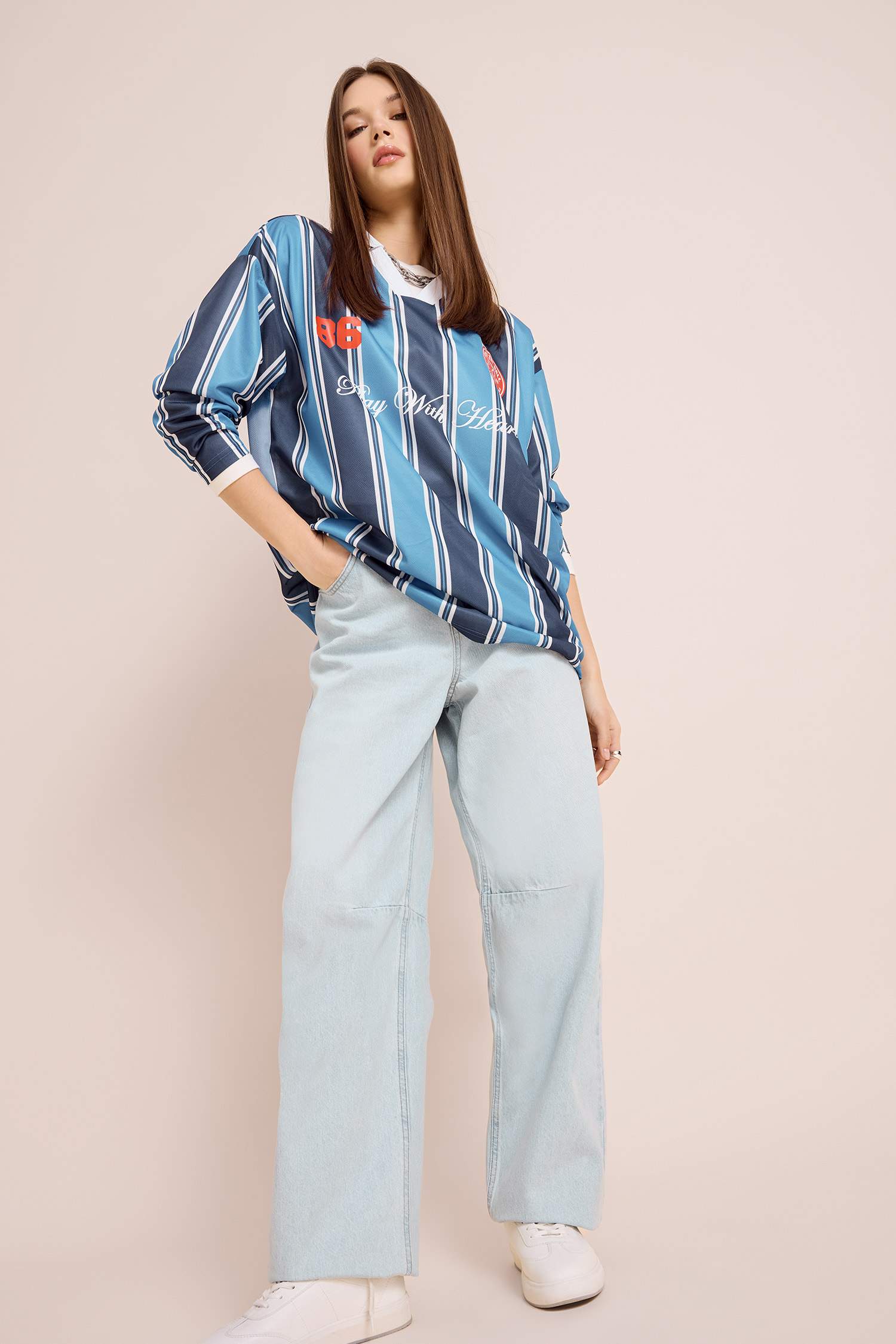 تيشيرت بولو ولادي ردن طويل اوفر سايز