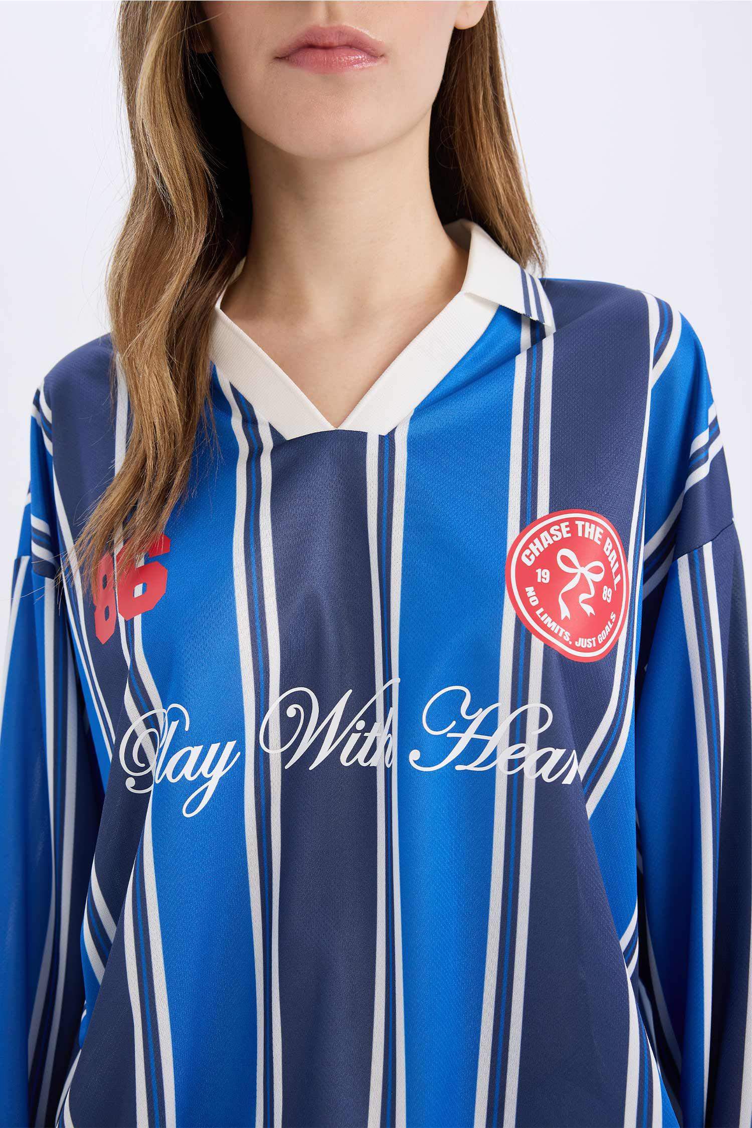 تيشيرت بولو ولادي ردن طويل اوفر سايز