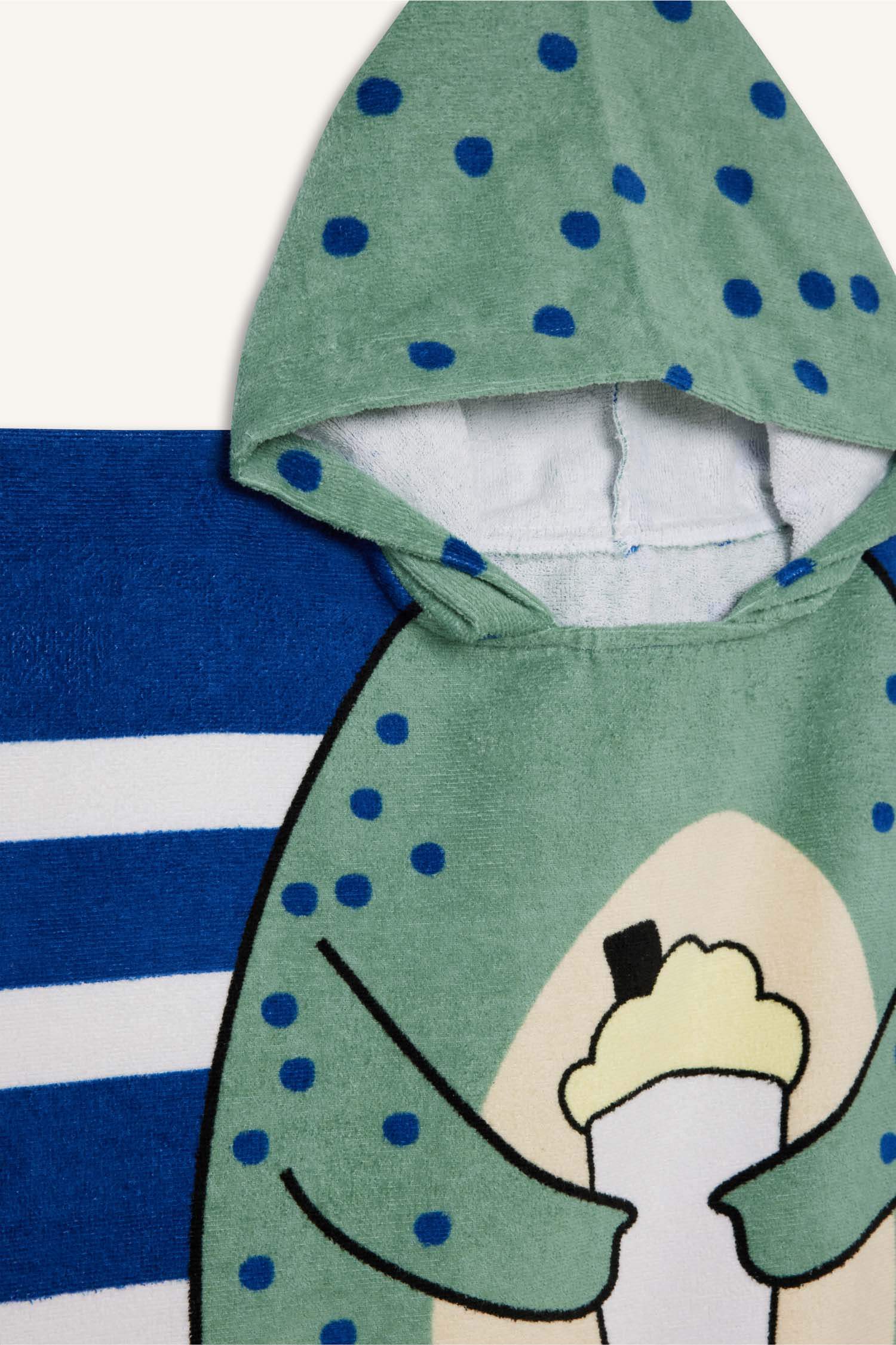 Erkek Çocuk Desenli Pamuklu Panço Havlu