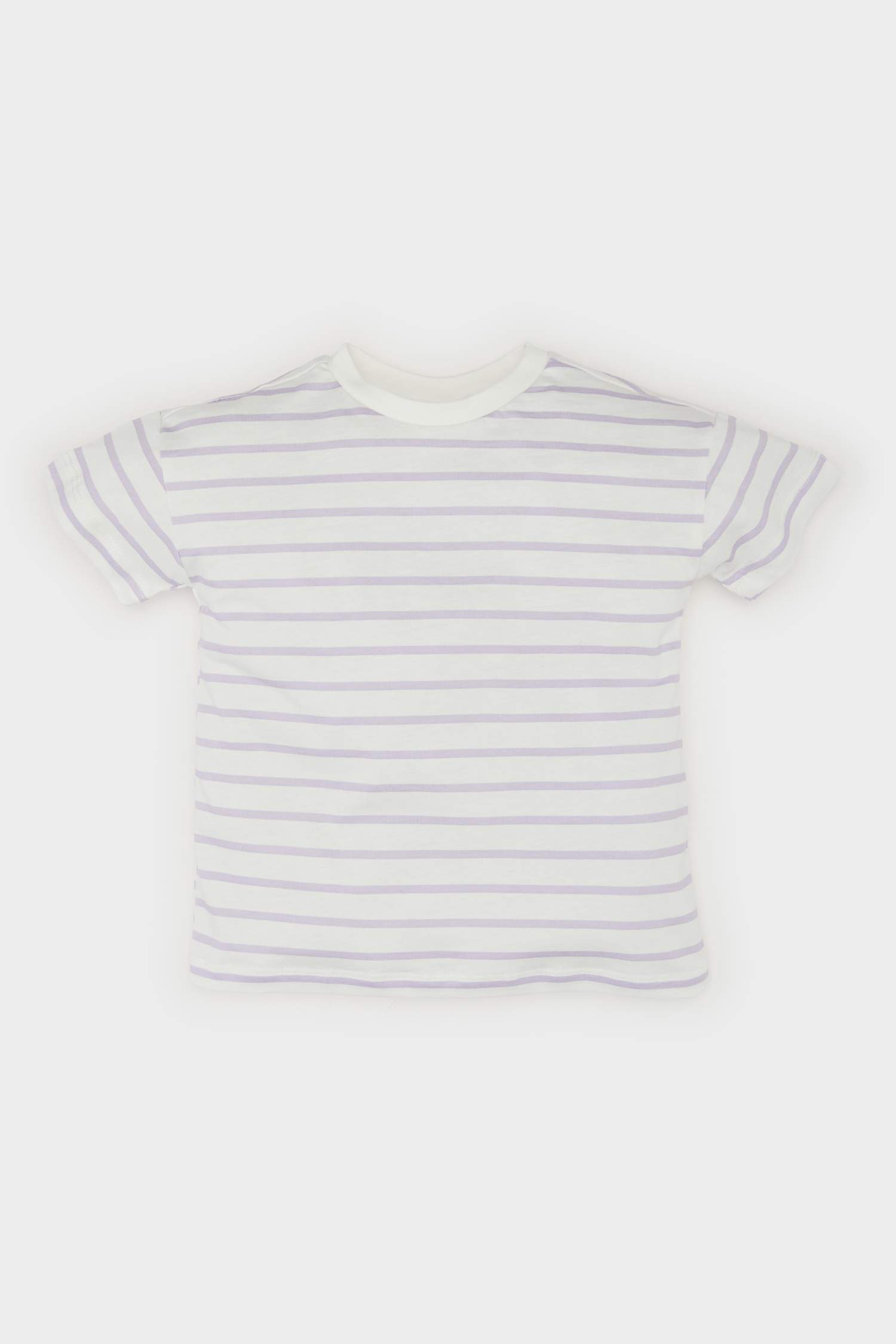 Baby Girl Crew Neck Striped T-Shirt