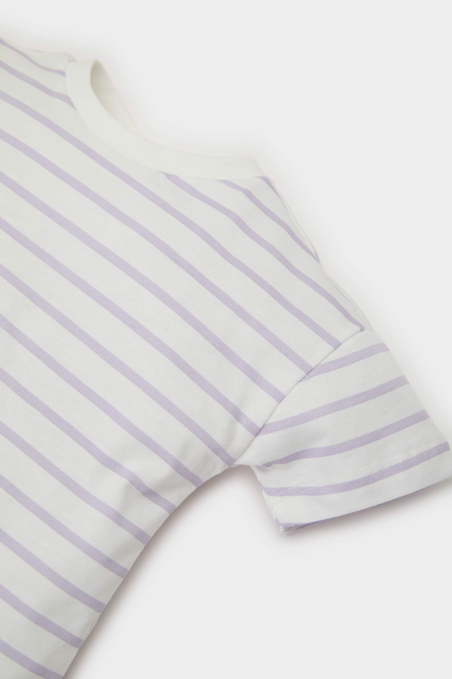 Baby Girl Crew Neck Striped T-Shirt