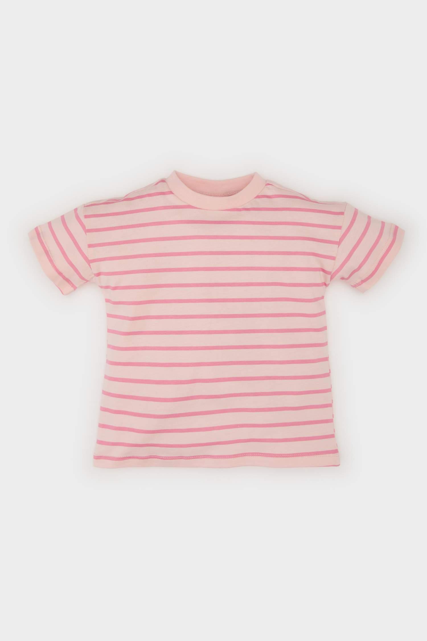 Baby Girl Crew Neck Striped T-Shirt
