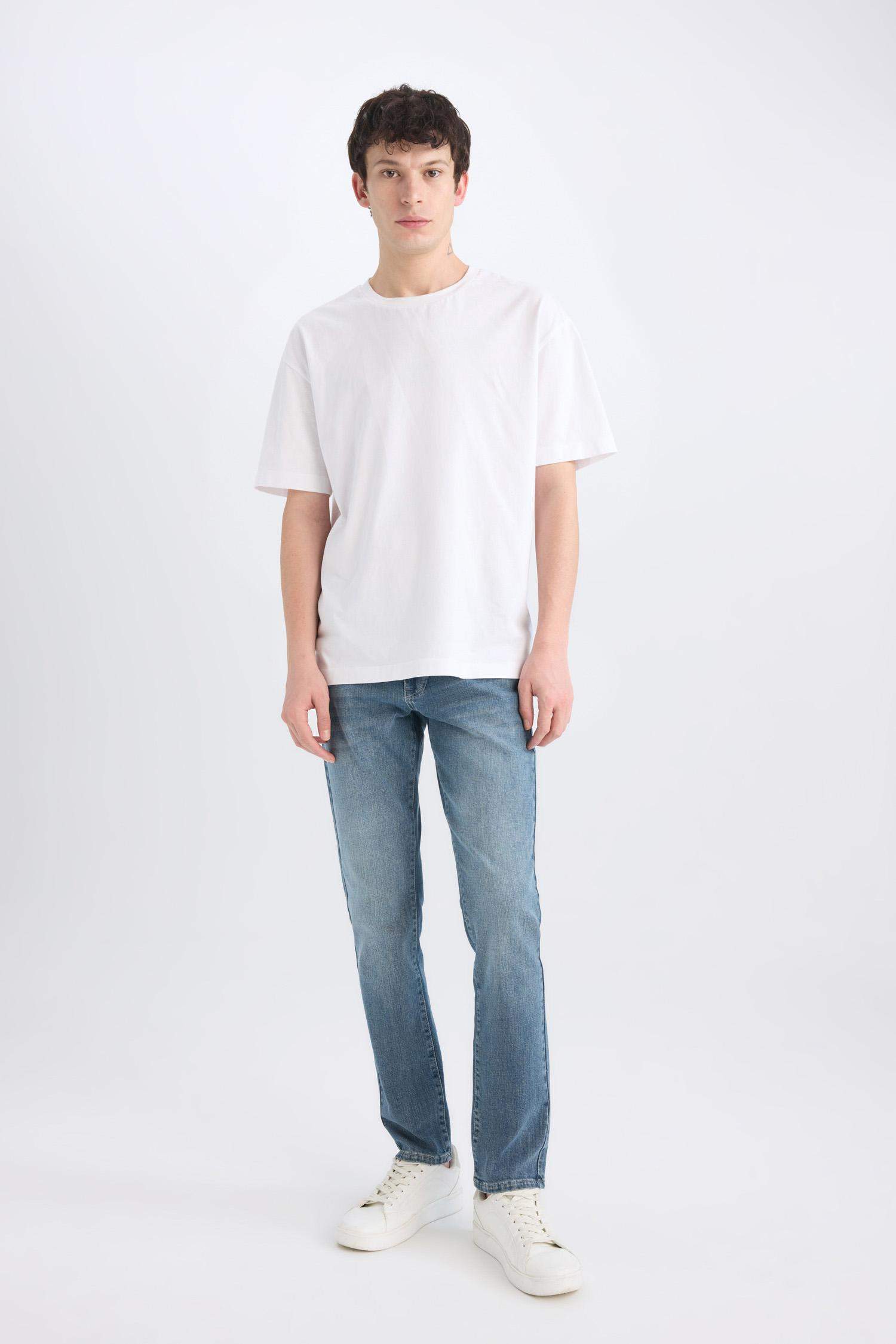 Pedro Slim Fit Dar Kalıp Normal Bel Dar Paça Jean Pantolon