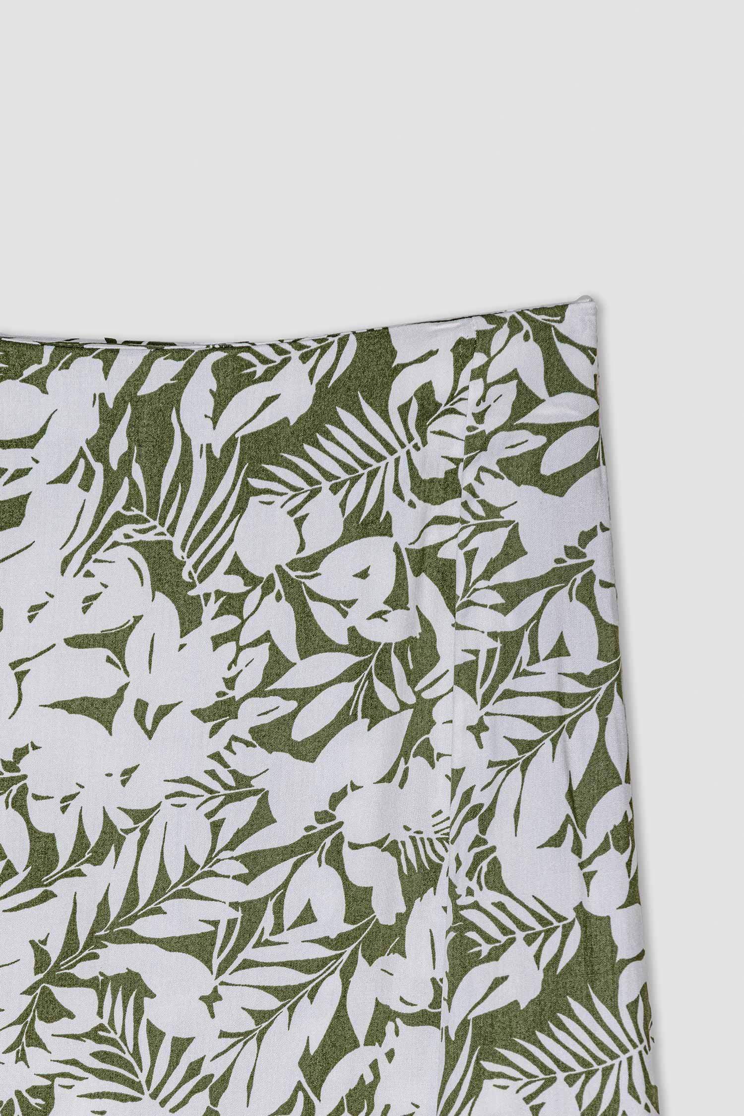 A Cut Floral Midi Skirt