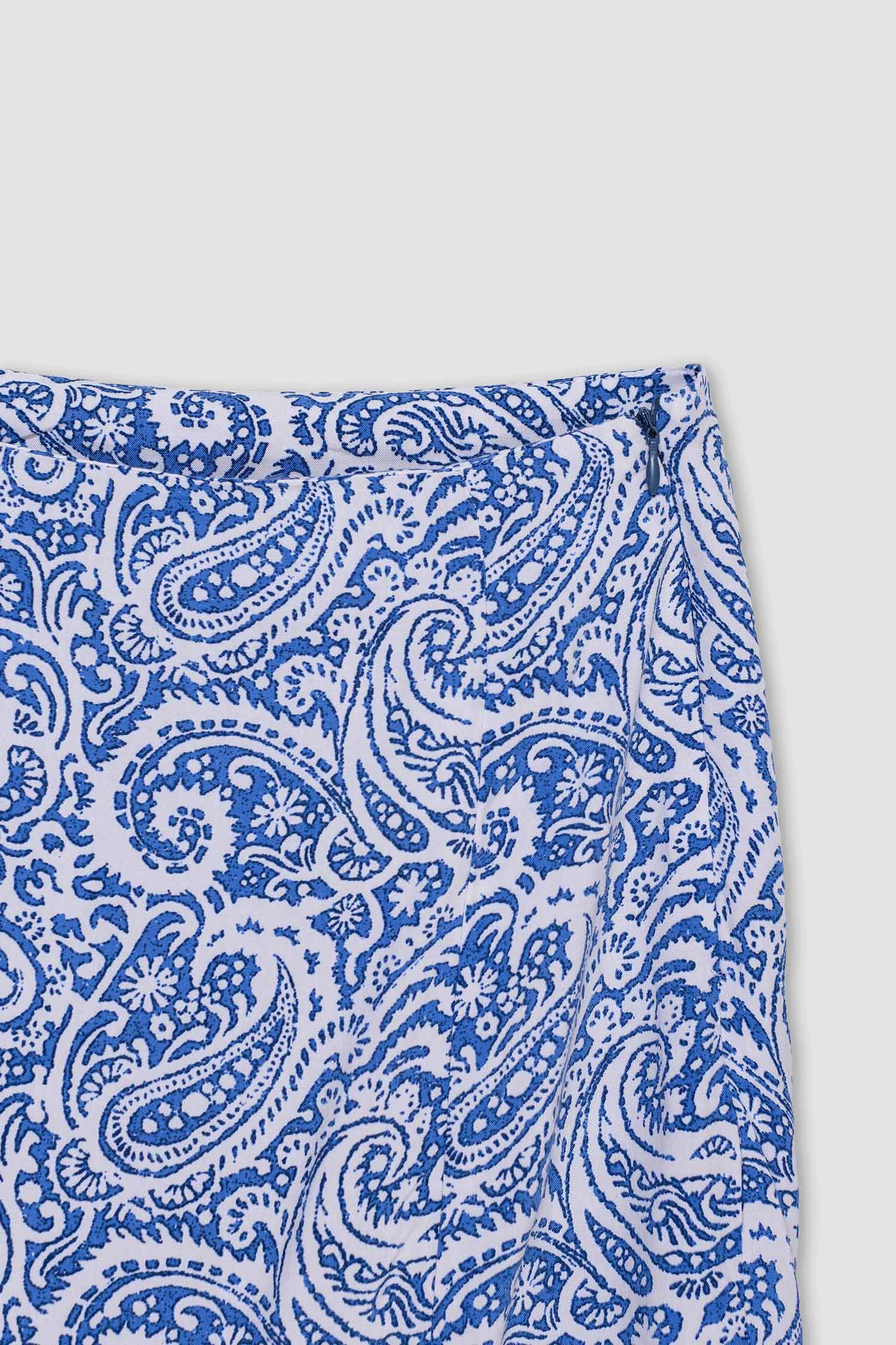 A Cut Floral Midi Skirt