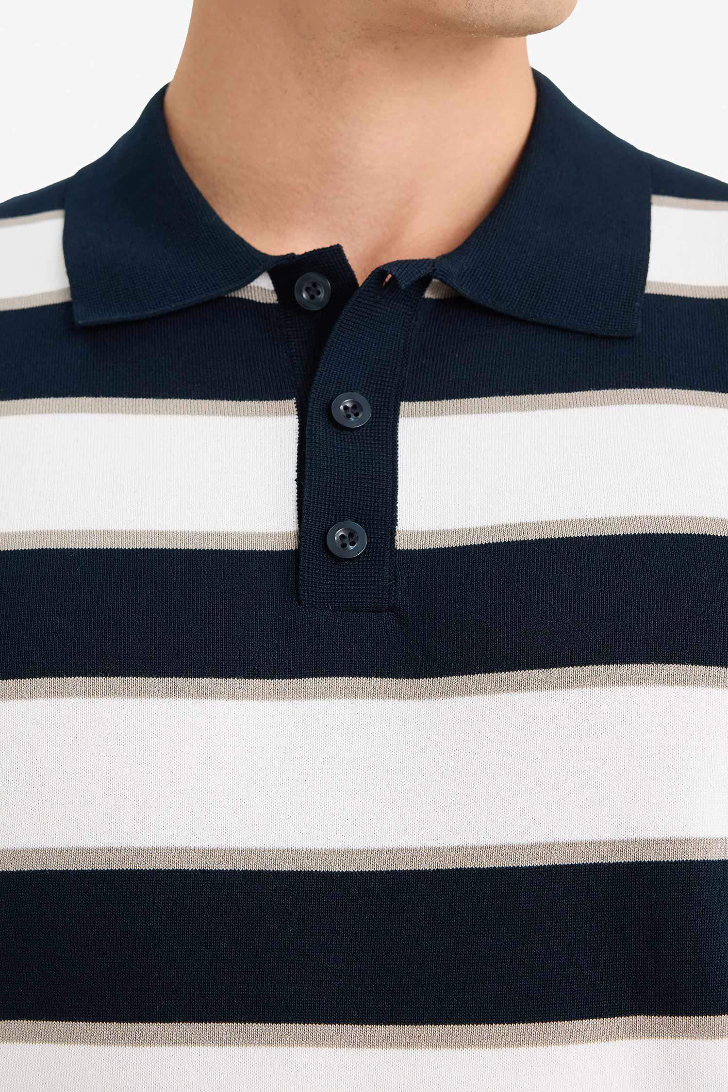 تيشيرت بولو مخطط تريكو نص كم قصة عادية