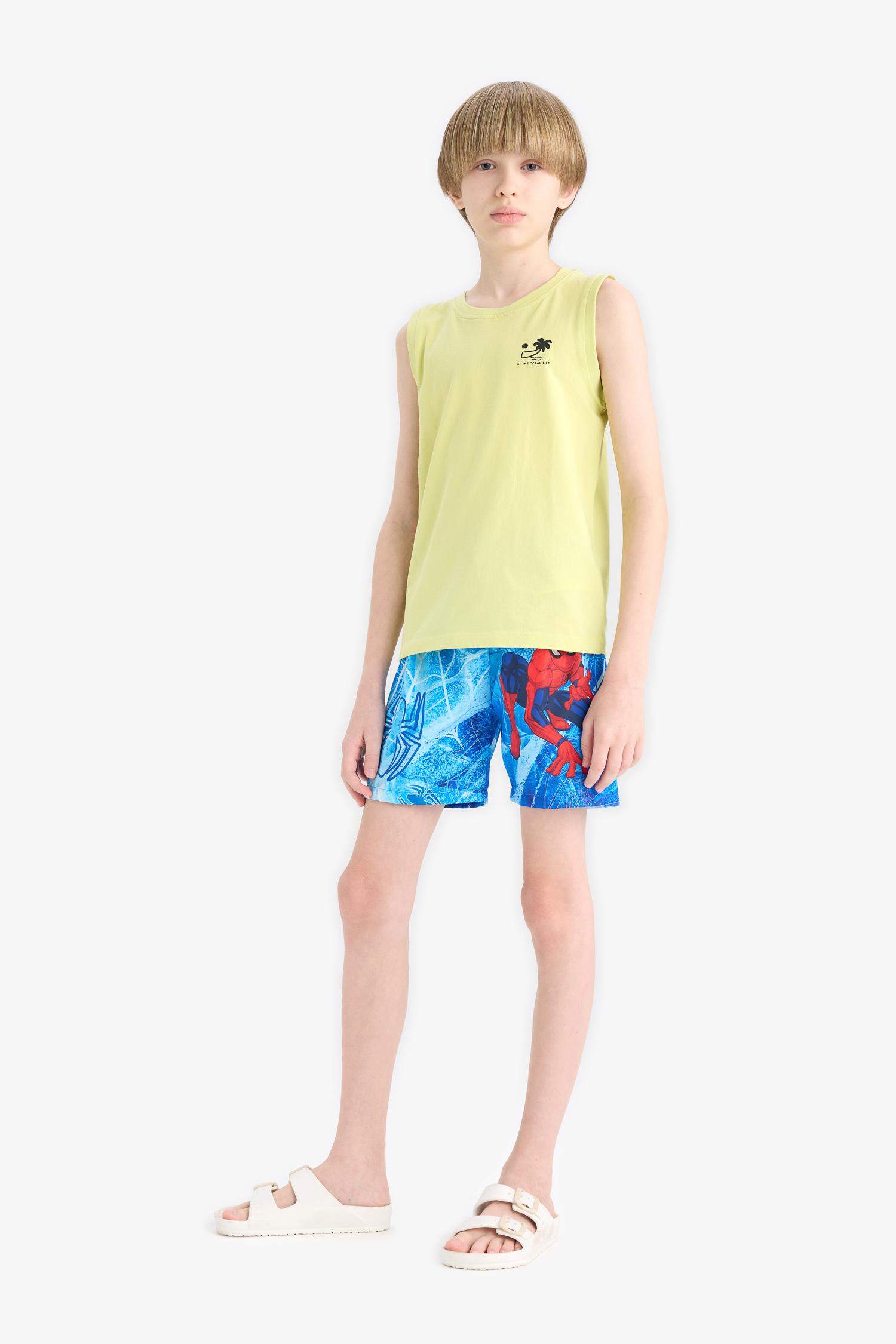 Boy Regular Fit Spiderman Licensed Swim Shorts