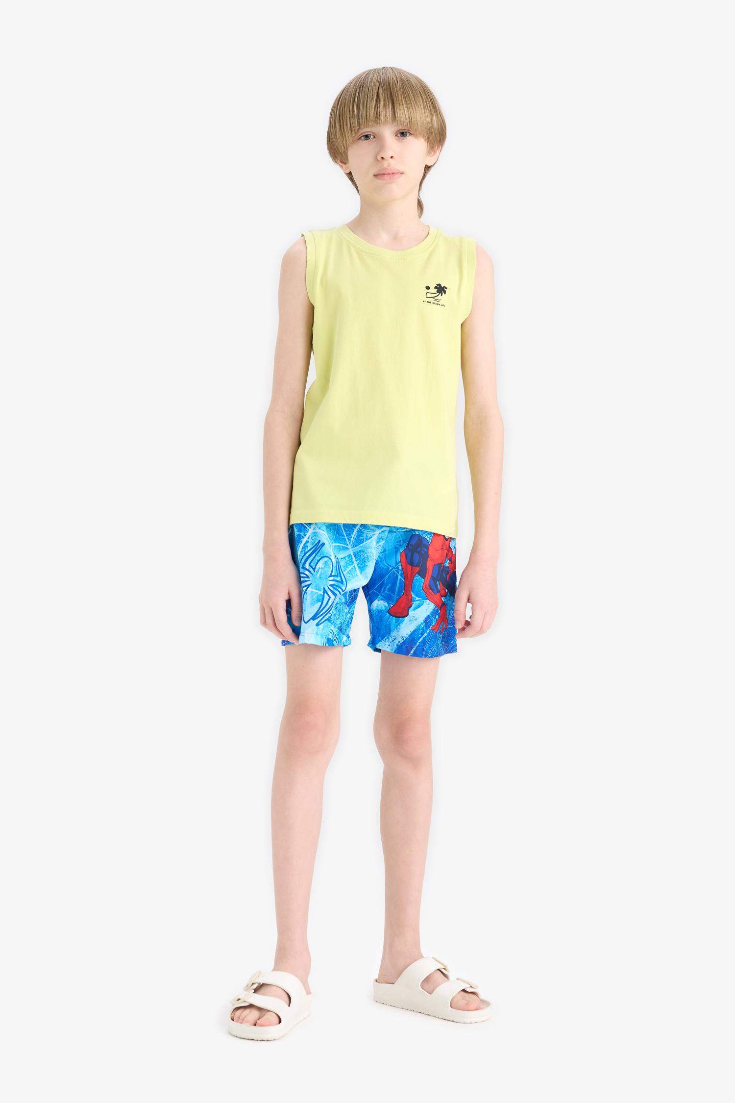 Boy Regular Fit Spiderman Licensed Swim Shorts