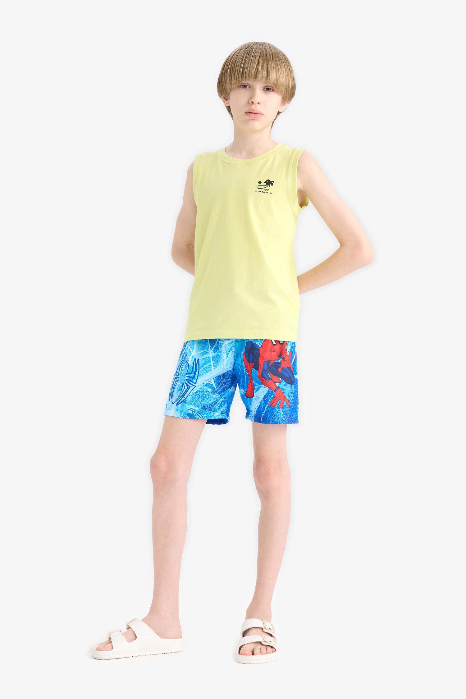 Boy Regular Fit Spiderman Licensed Swim Shorts