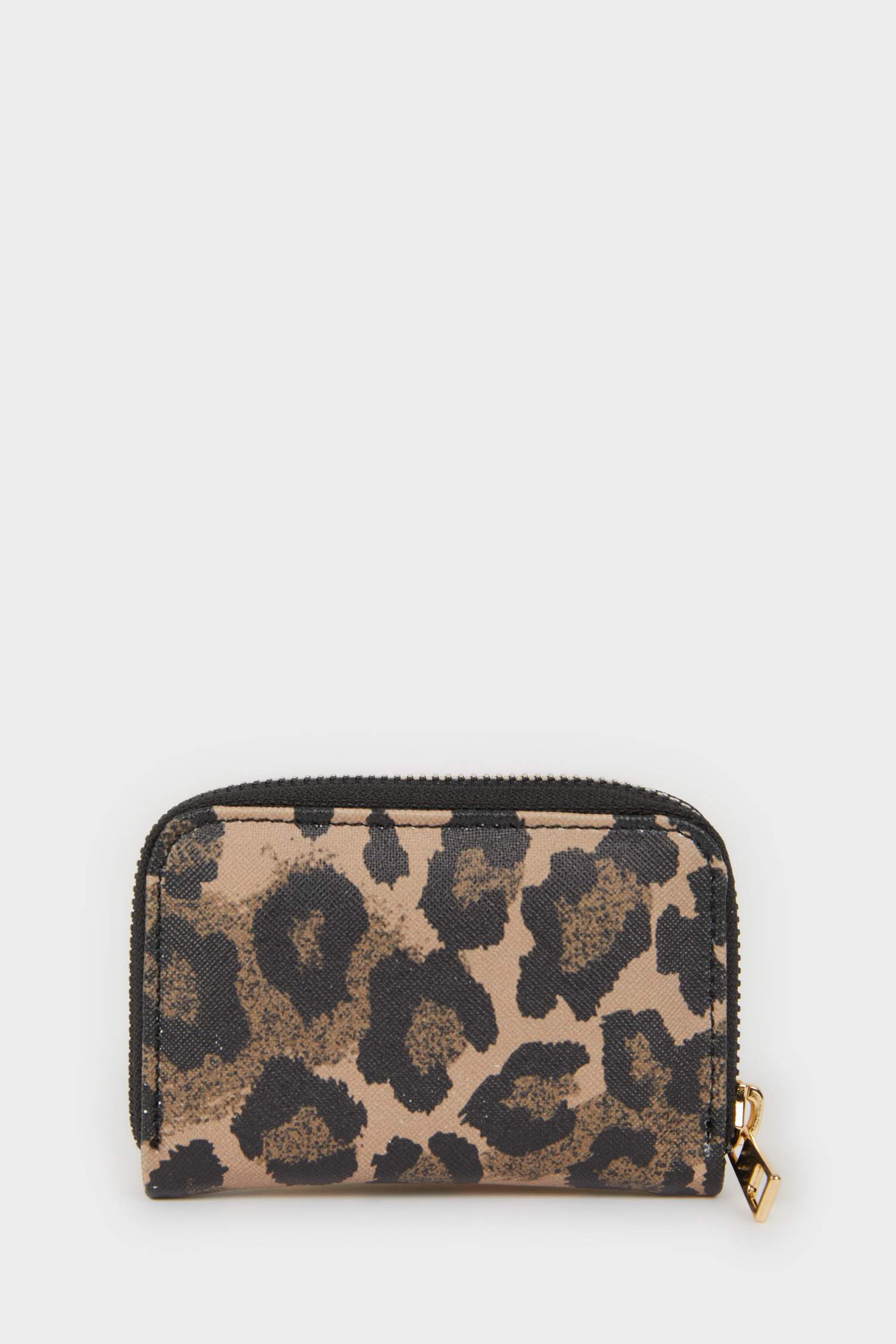 Женский кошелек для мелочи с леопардовым рисунком