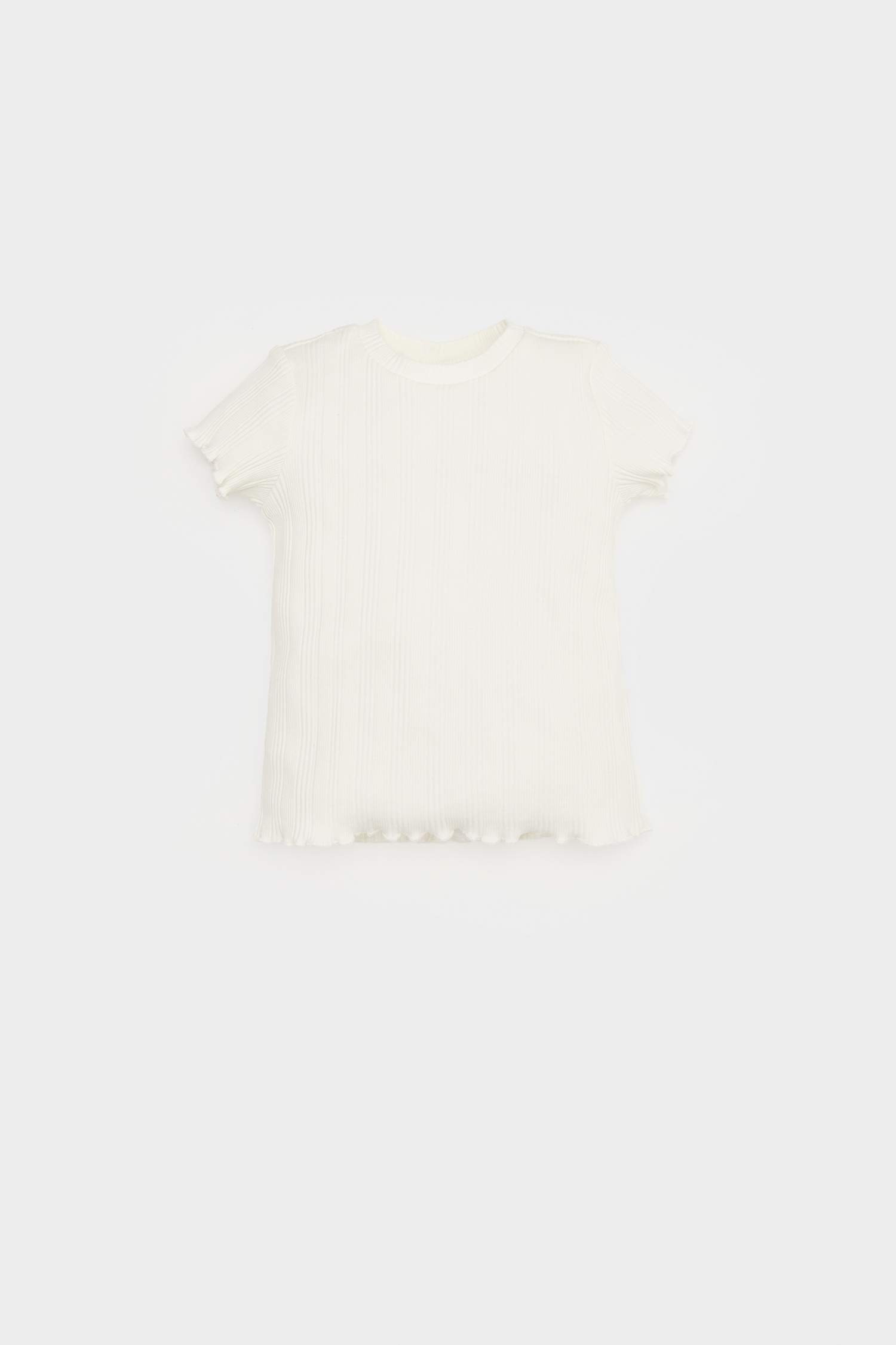 Kız Bebek 2'li Takım Kısa Kollu Tişört Ayarlanabilir Askılı Salopet Elbise