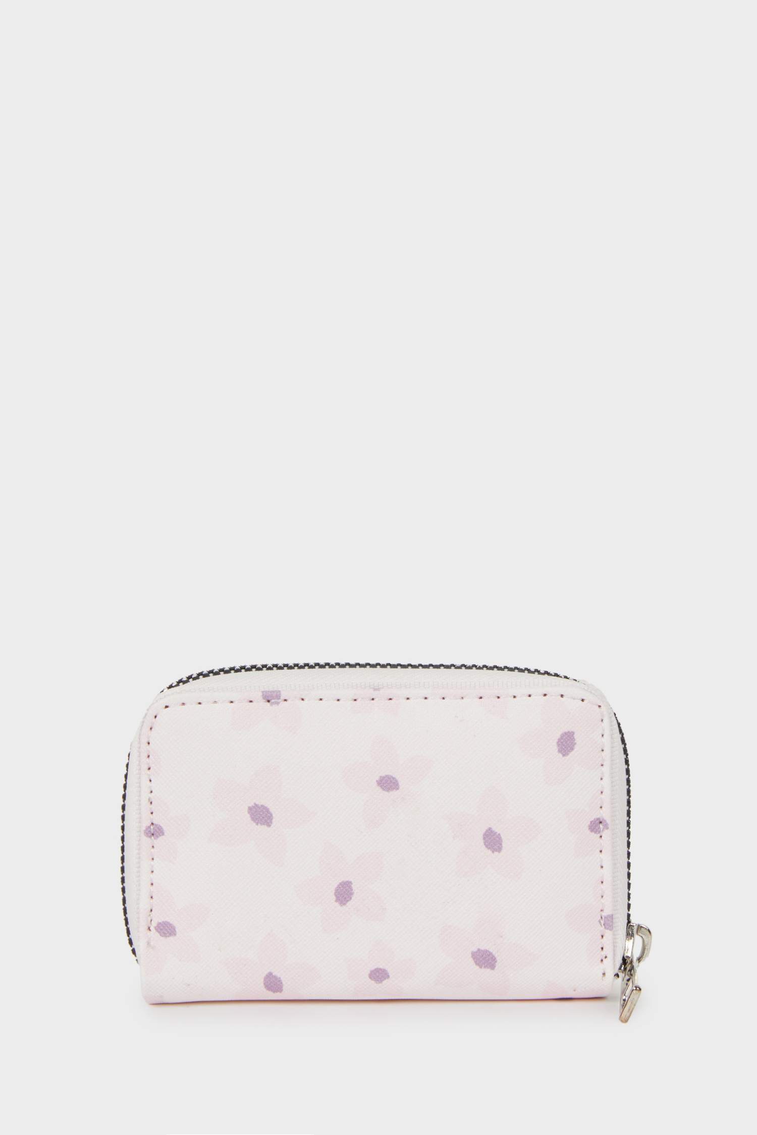 Kadın Çiçekli Suni Deri Bozuk Para Çantası