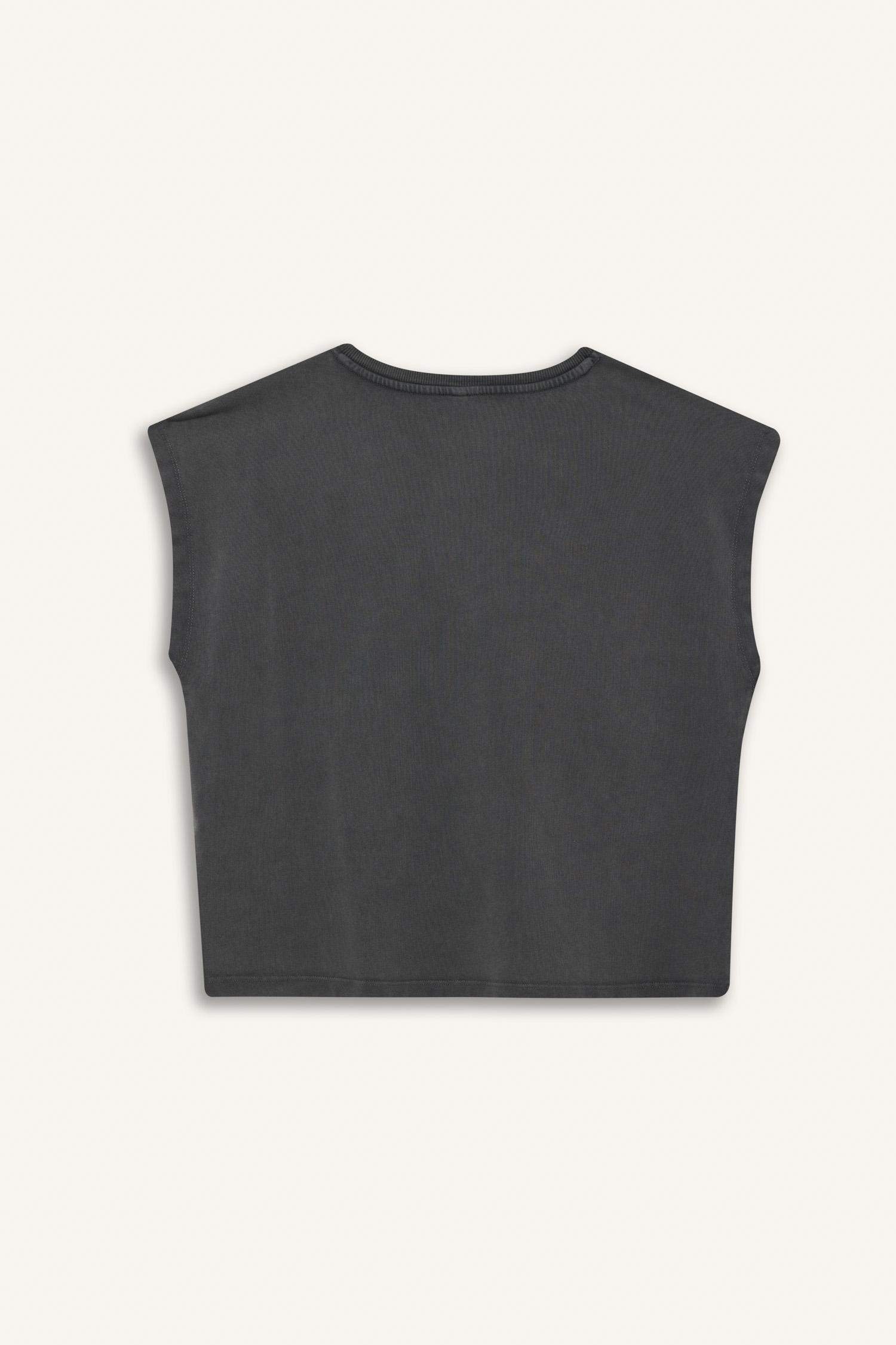 Regular Fit V Yaka Basic Düz Premium Kolsuz Tişört